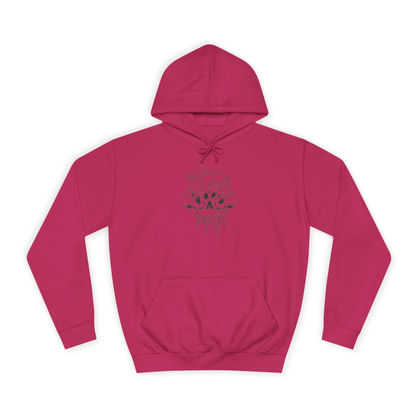 Chill Vibes Unisex College Hoodie with Dripping Skull Design