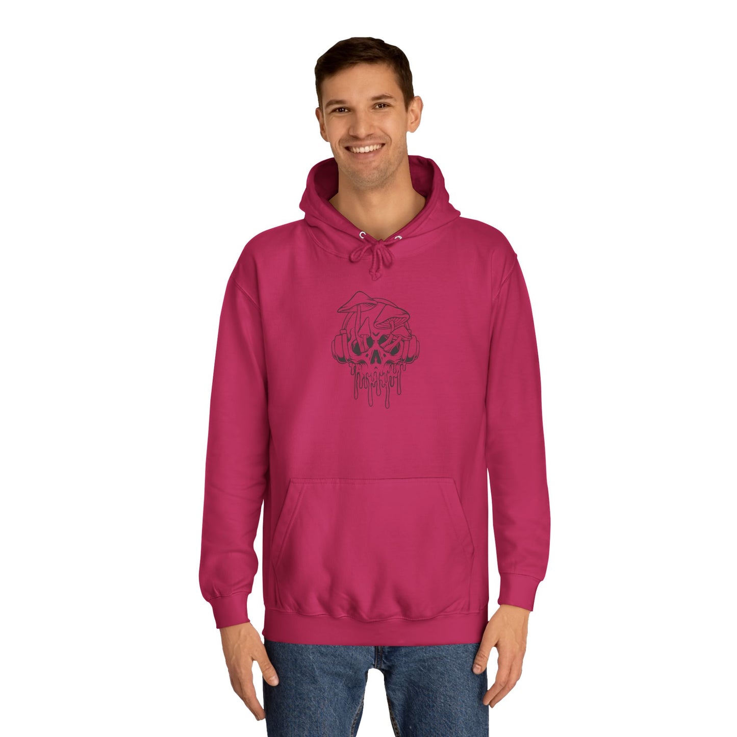 Chill Vibes Unisex College Hoodie with Dripping Skull Design