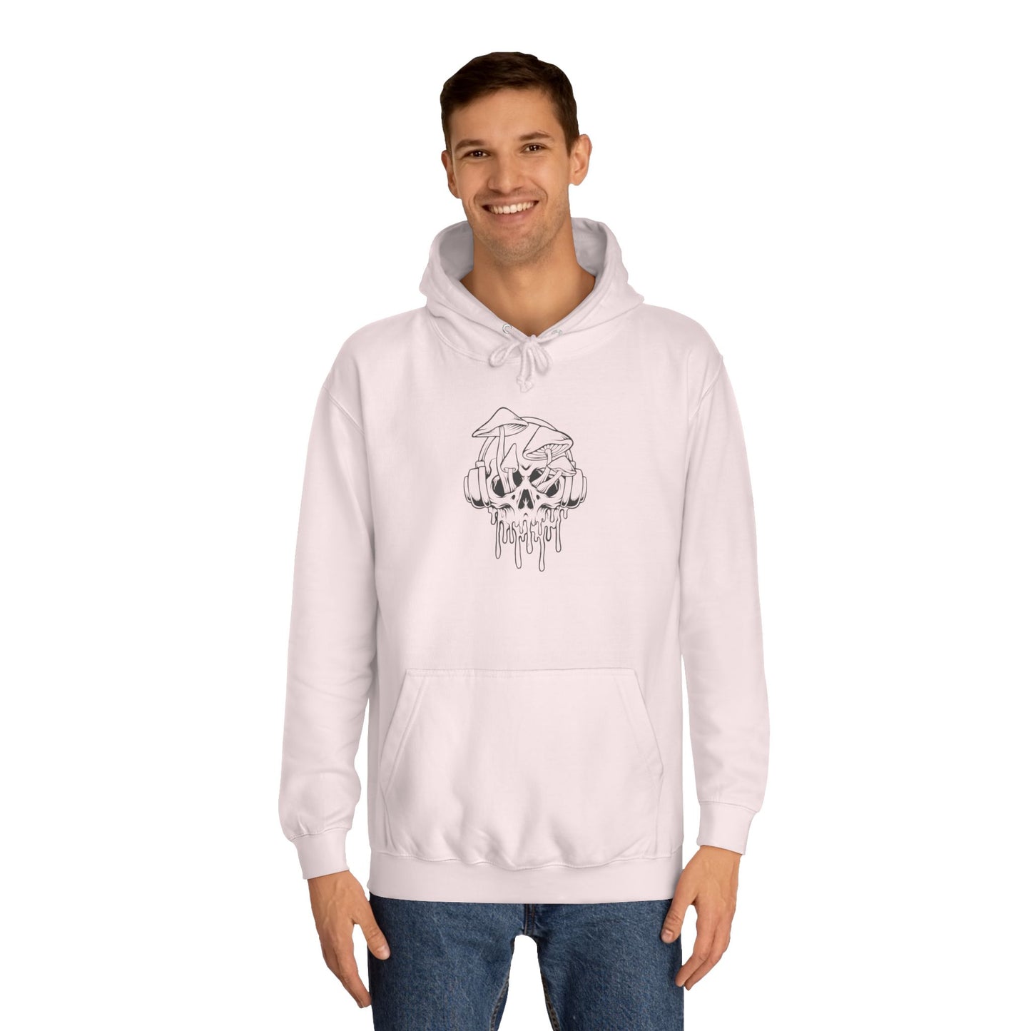 Chill Vibes Unisex College Hoodie with Dripping Skull Design