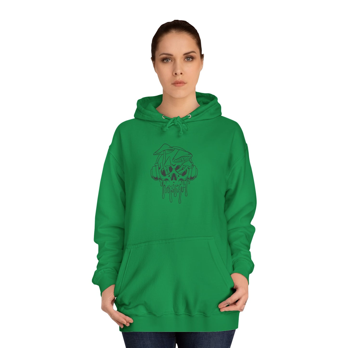 Chill Vibes Unisex College Hoodie with Dripping Skull Design