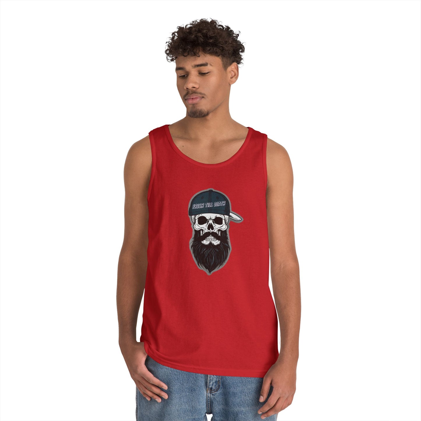 'FRESH TILL DEATH' PUNKIN' - UNISEX HEAVY COTTON TANK TOP