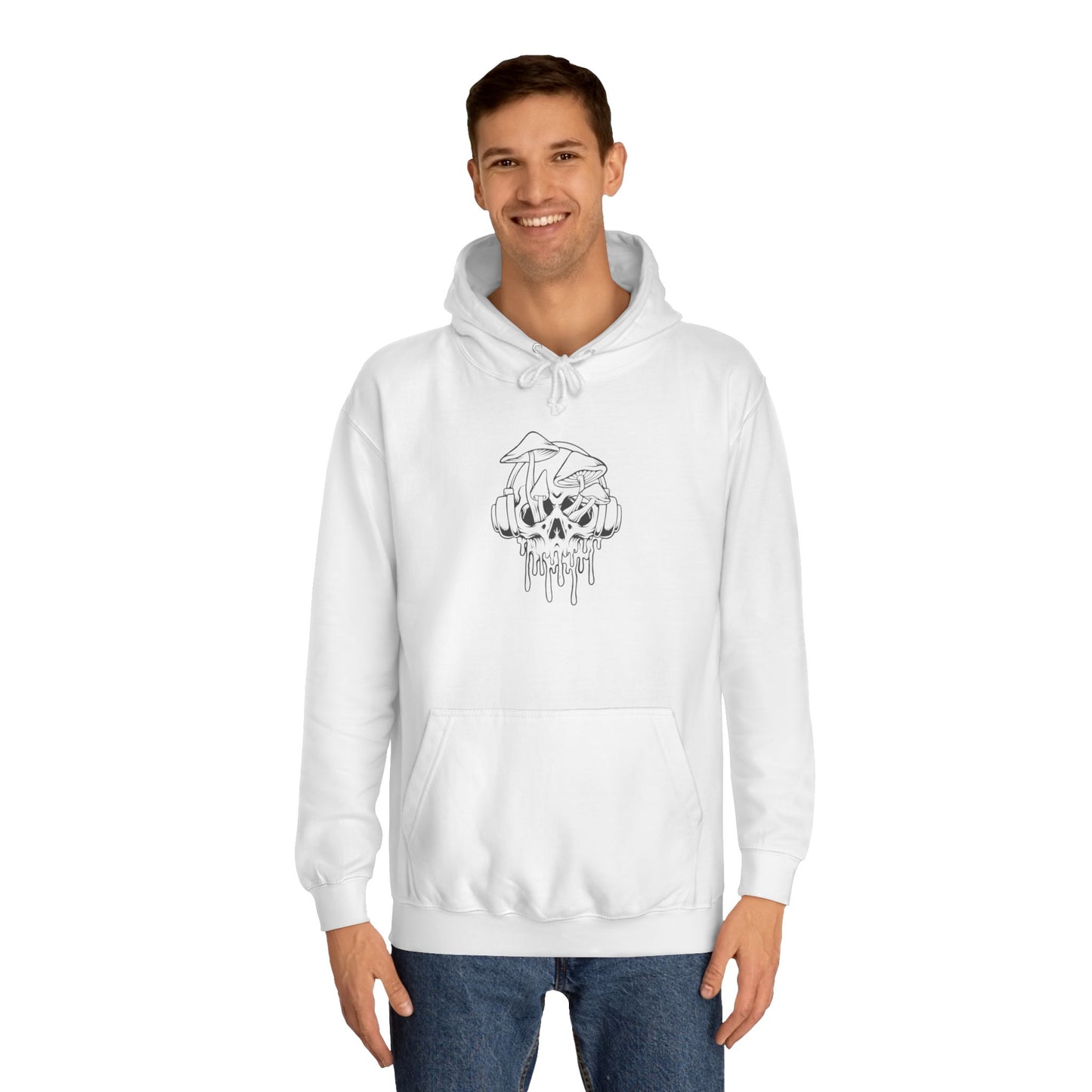 Chill Vibes Unisex College Hoodie with Dripping Skull Design