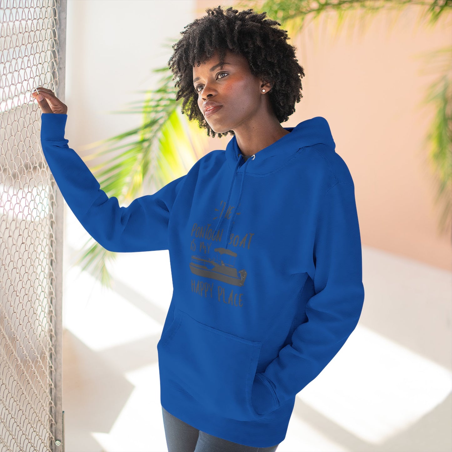 HAPPY PLACE - THREE PANEL FLEECE HOODIE