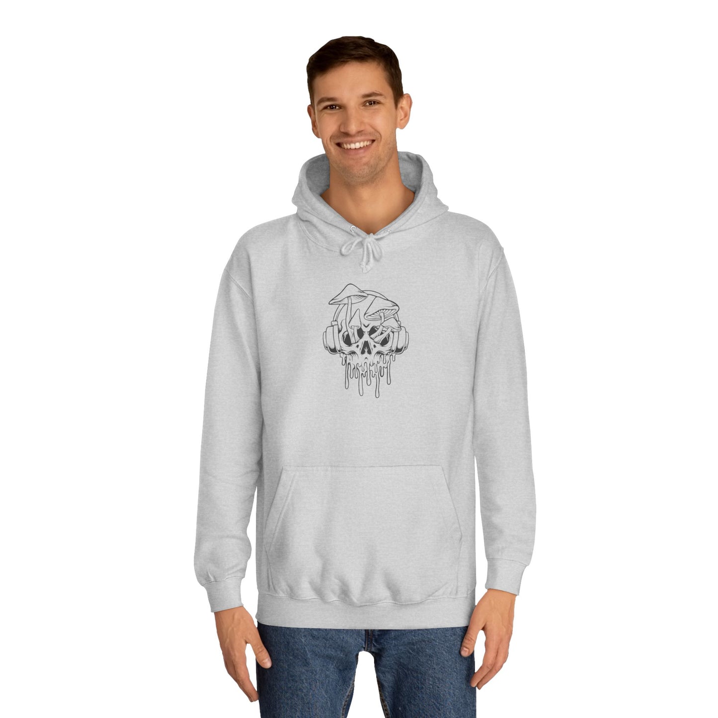 Chill Vibes Unisex College Hoodie with Dripping Skull Design