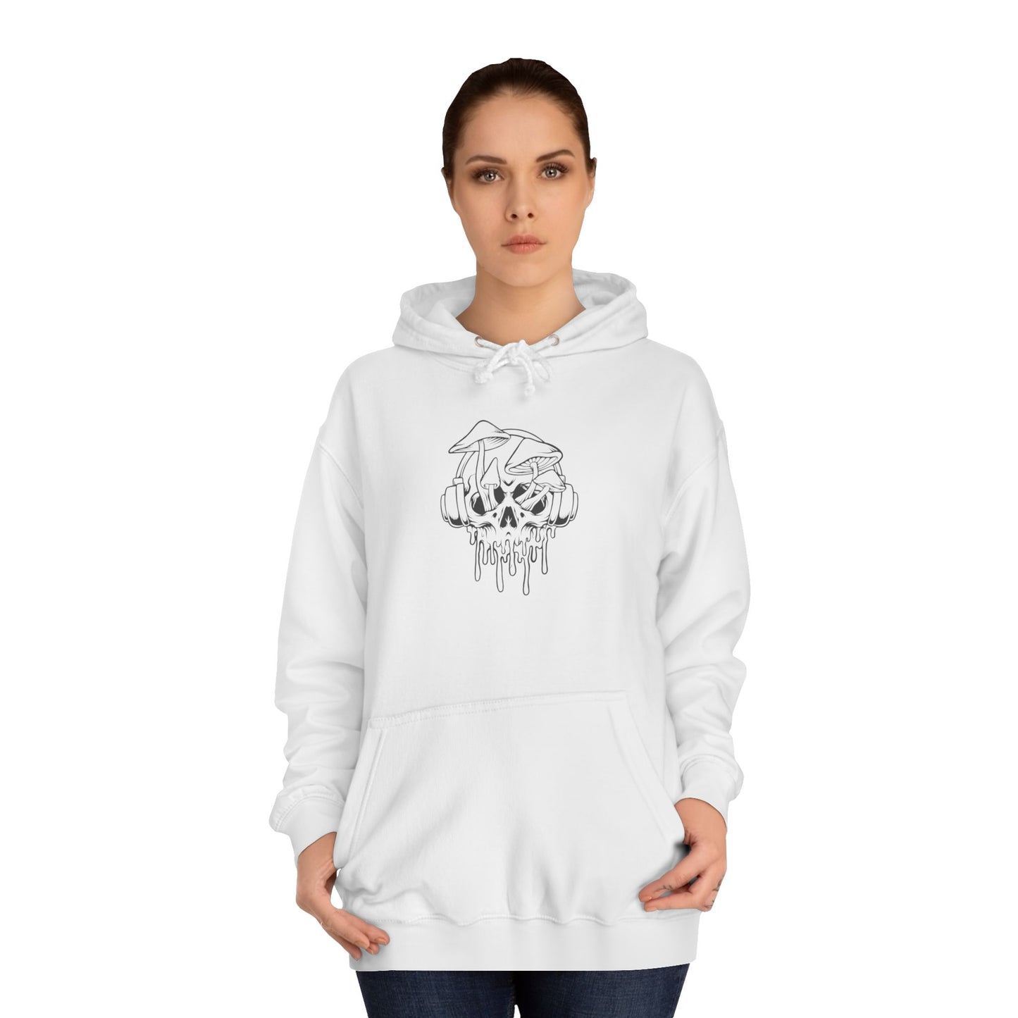 Chill Vibes Unisex College Hoodie with Dripping Skull Design
