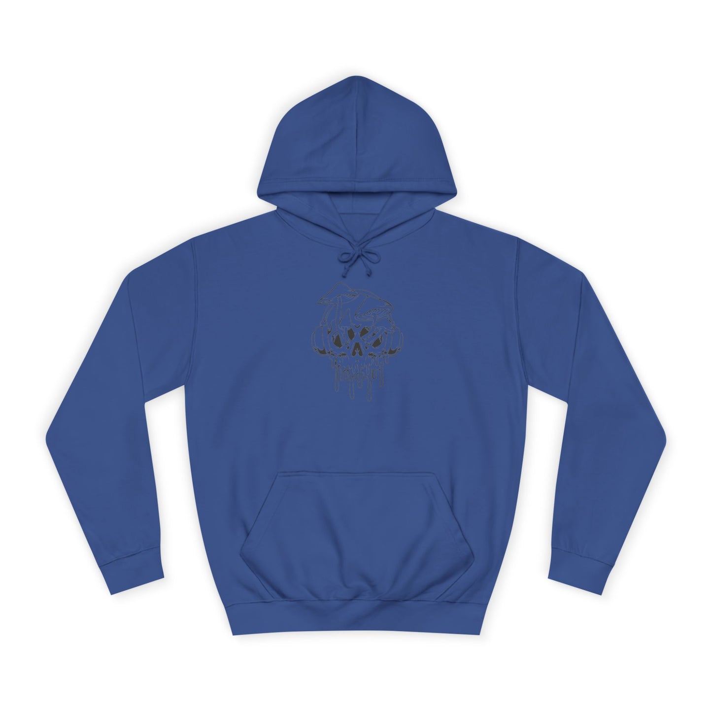 Chill Vibes Unisex College Hoodie with Dripping Skull Design