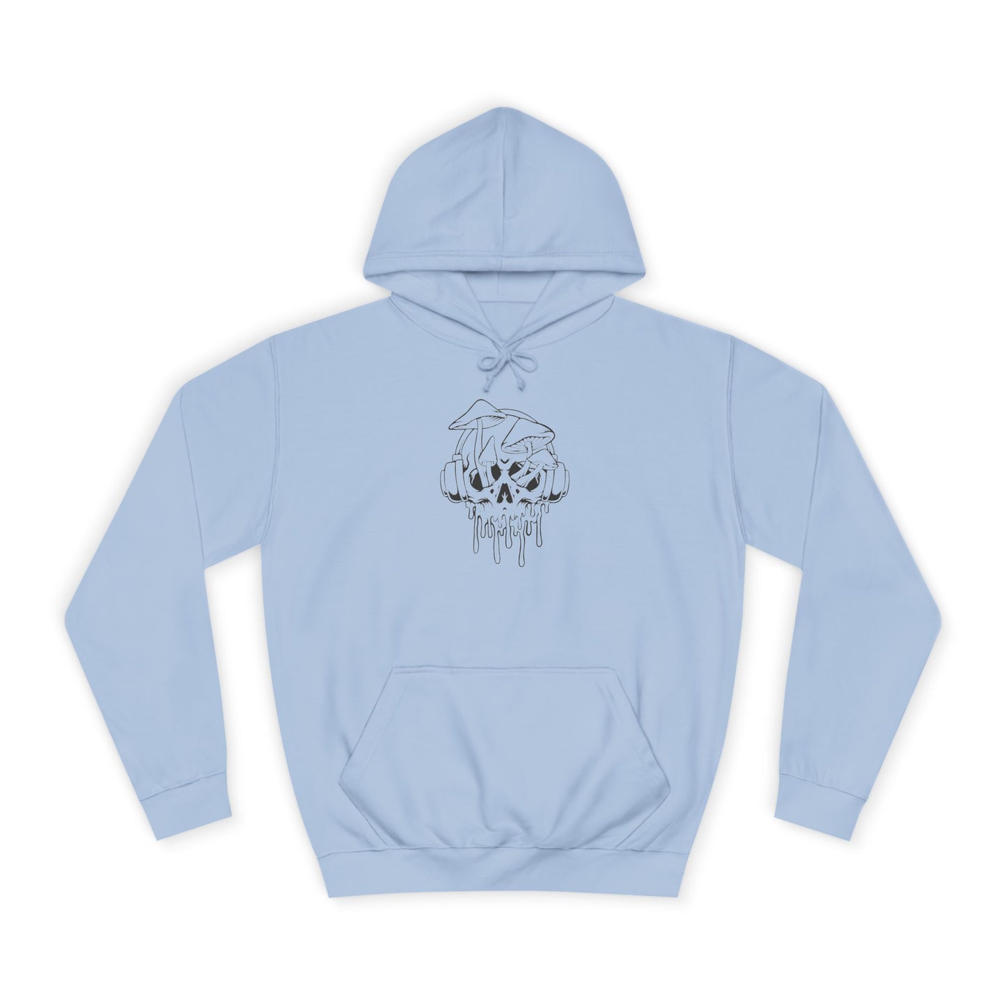 Chill Vibes Unisex College Hoodie with Dripping Skull Design