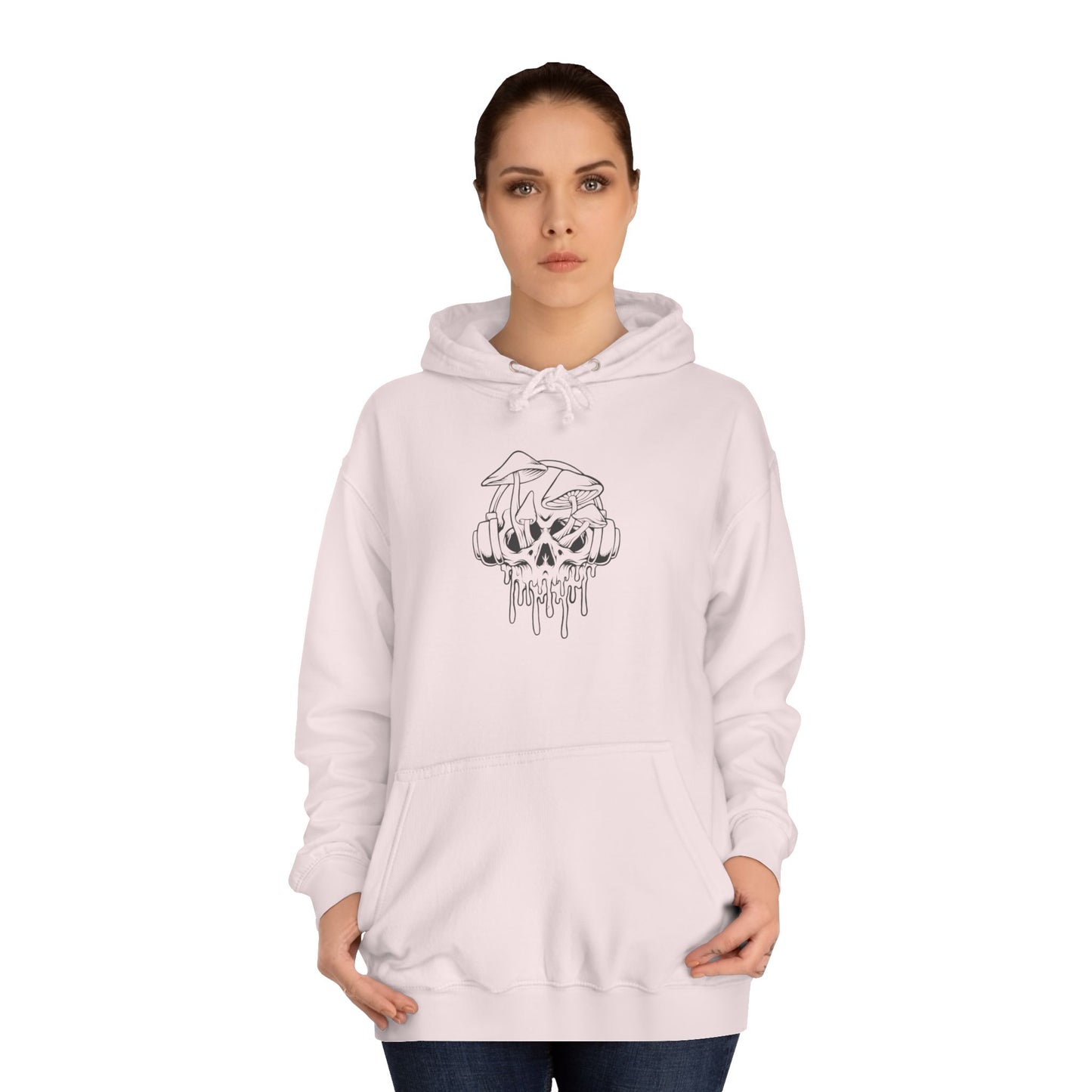 Chill Vibes Unisex College Hoodie with Dripping Skull Design