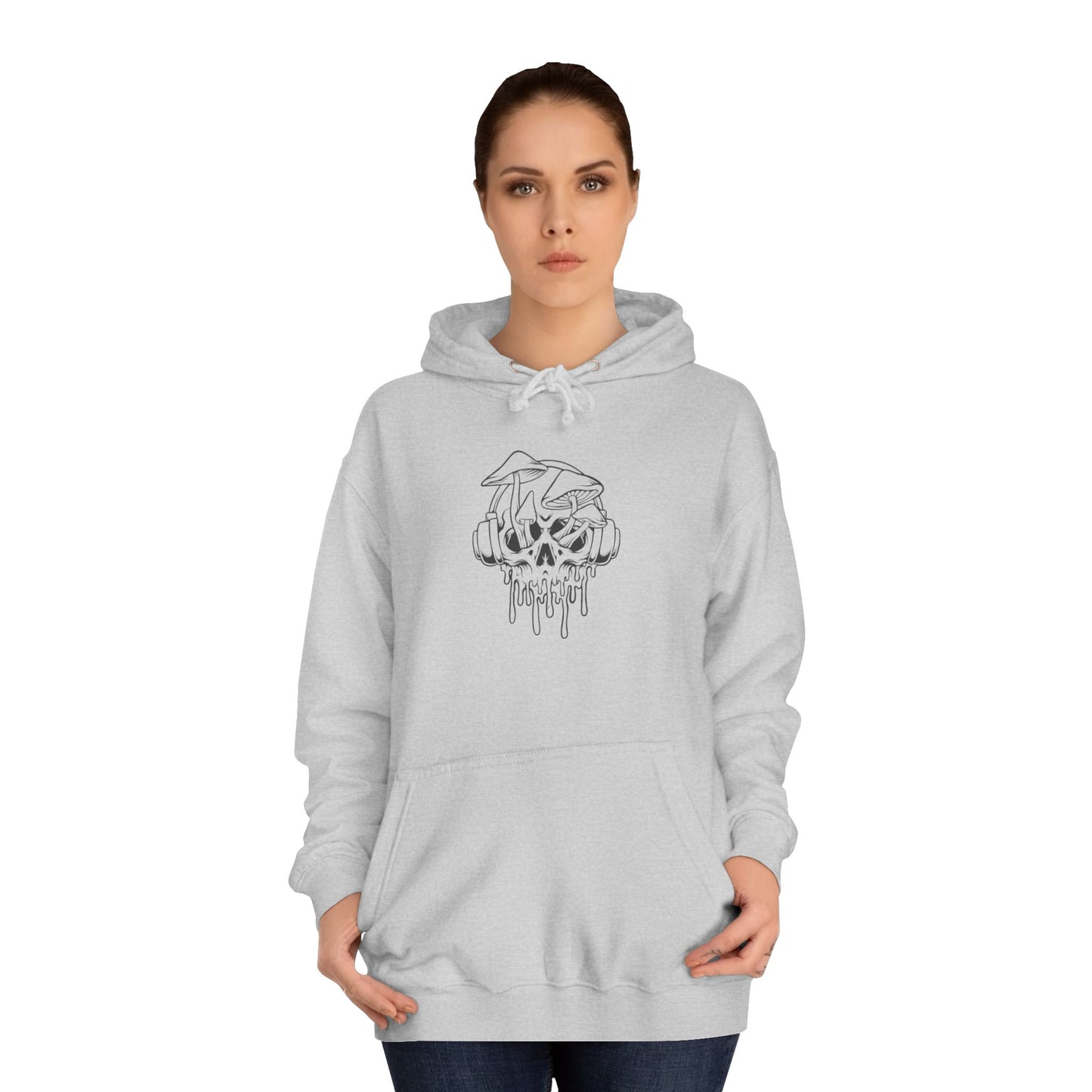 Chill Vibes Unisex College Hoodie with Dripping Skull Design