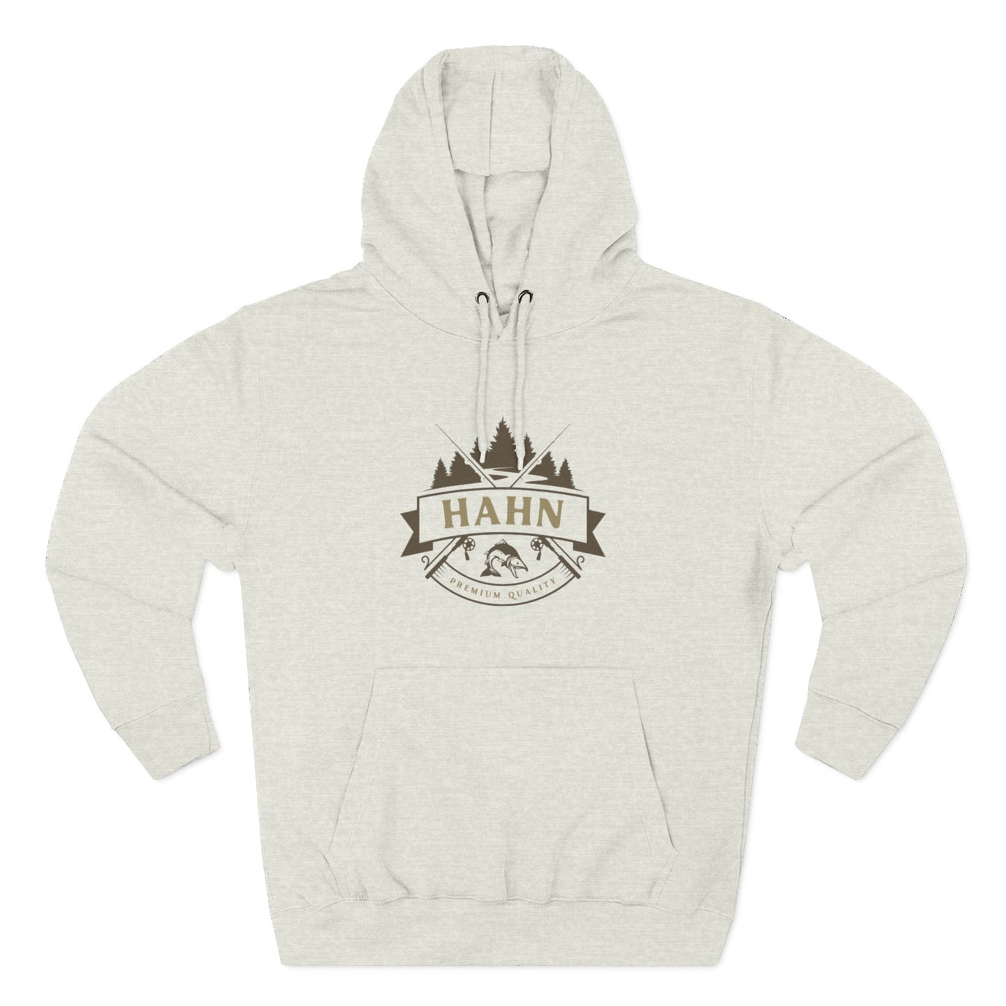 'HAHN' - ROD AND REEL - THREE PANEL FLEECE HOODIE