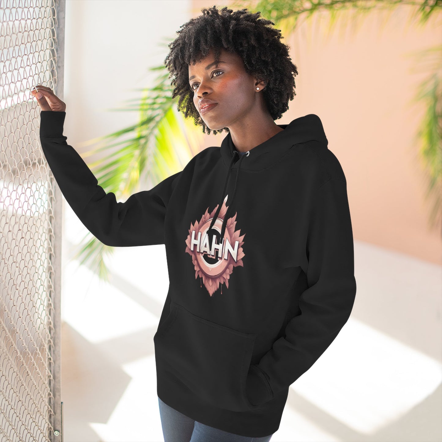 'HAHN' - WOMENS THREE PANEL FLEECE HOODIE
