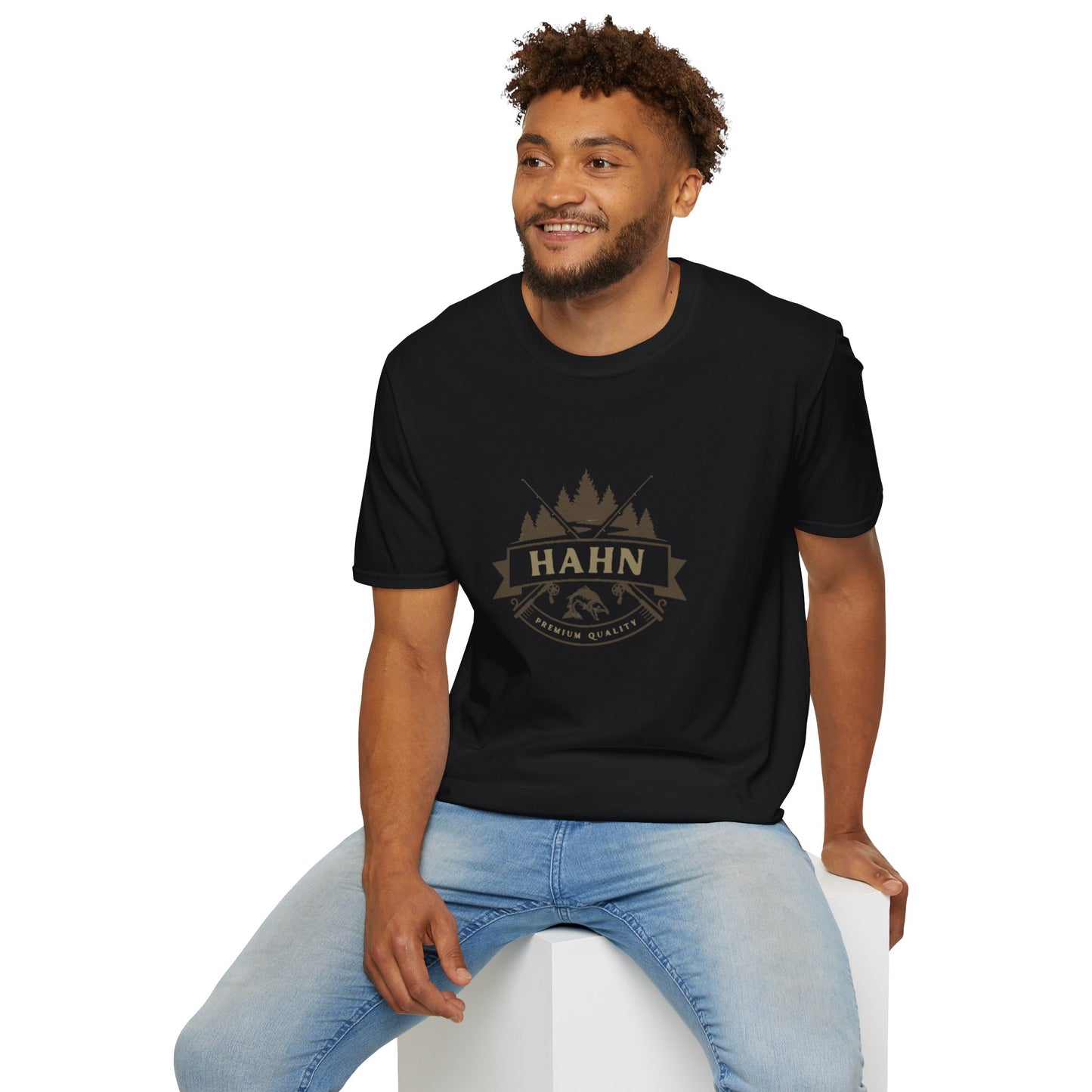 'HAHN' - ROD AND REEL - UNISEX SOFTSTYLE TEE
