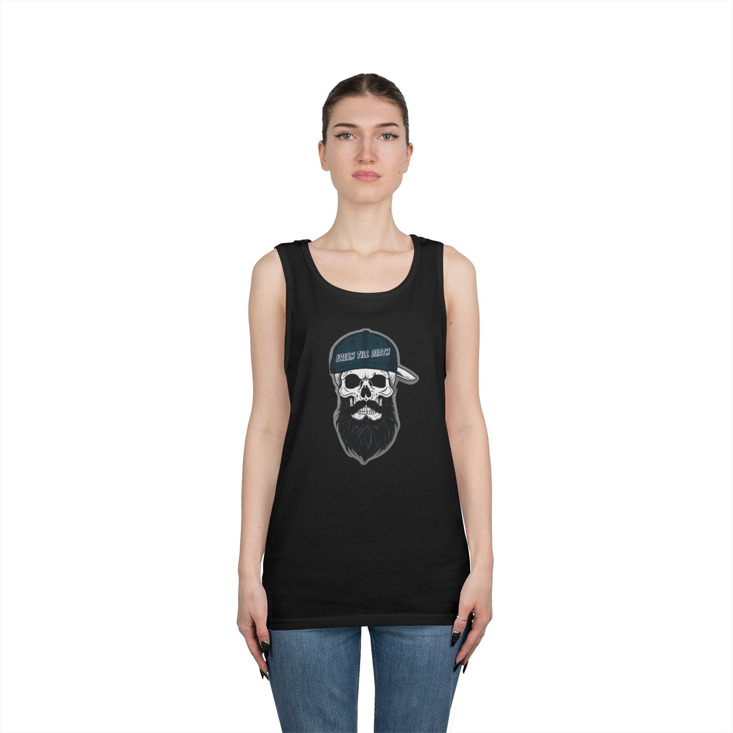 'FRESH TILL DEATH' PUNKIN' - UNISEX HEAVY COTTON TANK TOP