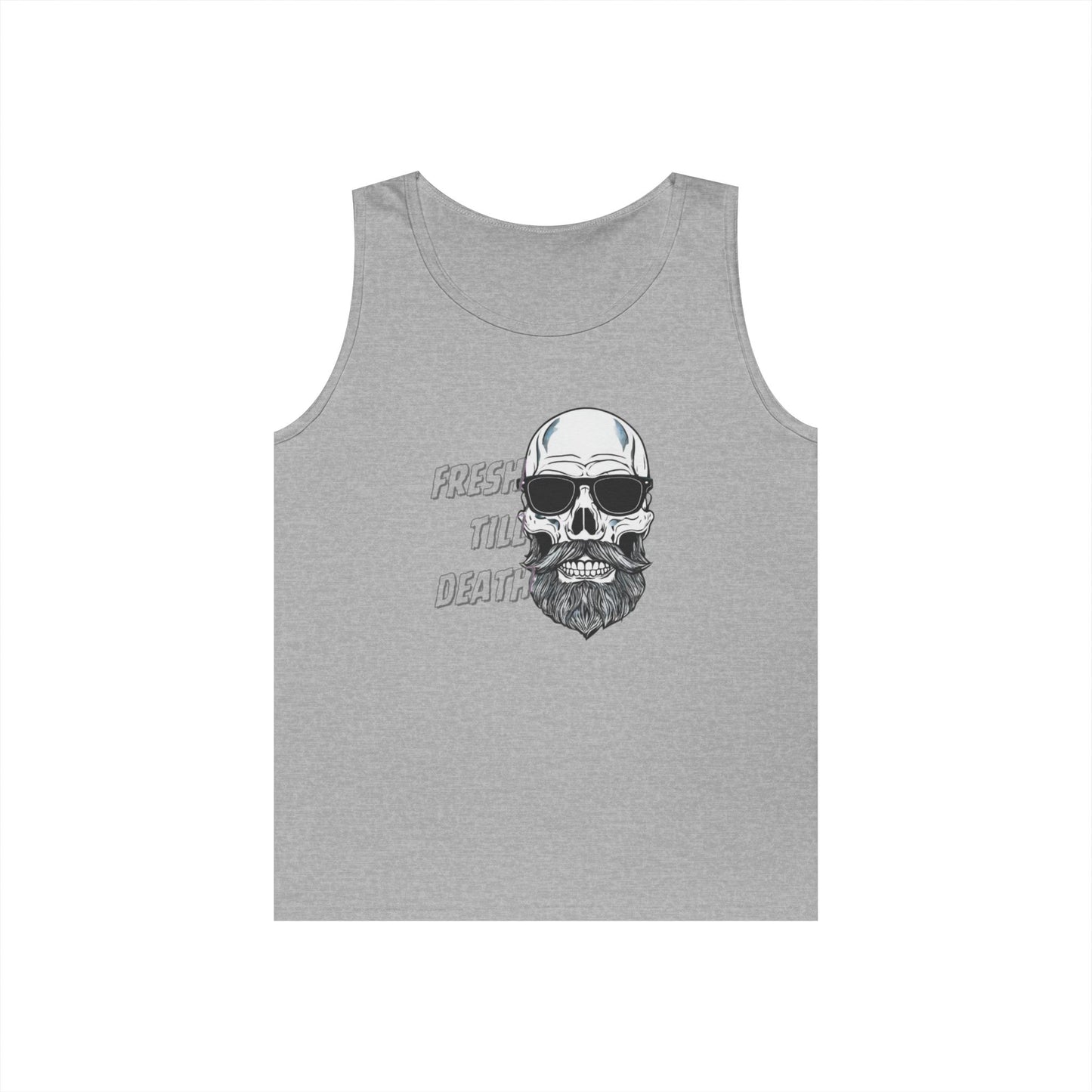 'FRESH TILL DEATH' BALDY - UNISEX HEAVY COTTON TANK TOP