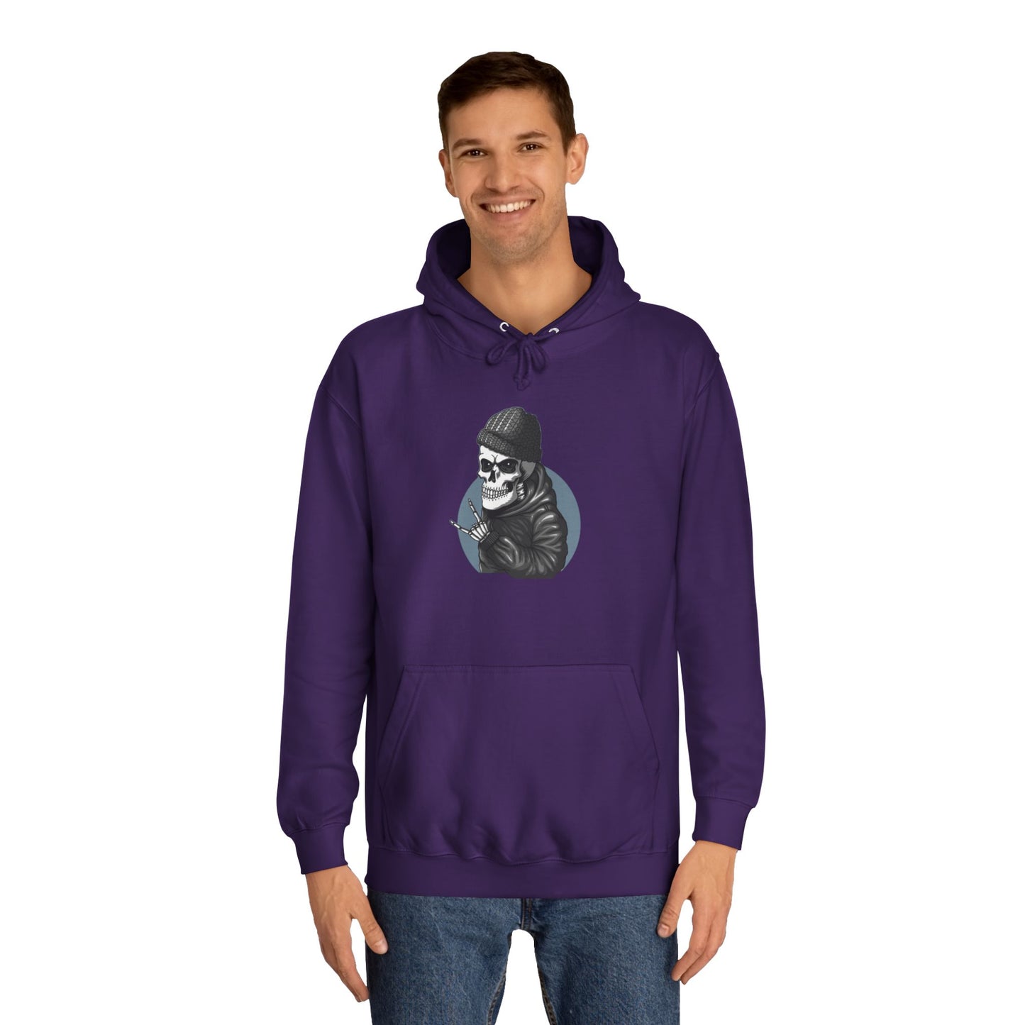 Skull Unisex College Hoodie - Streetwear Casual Style