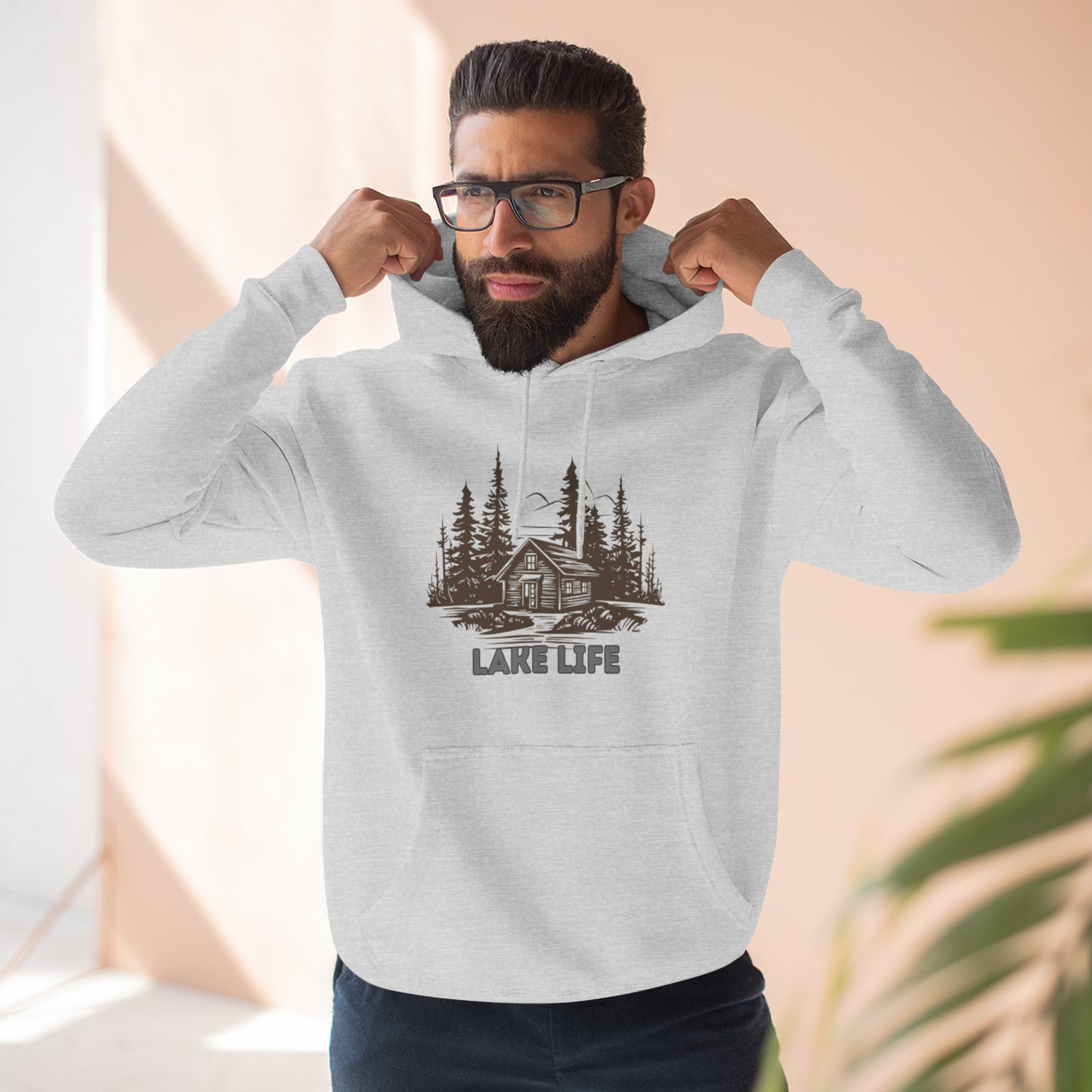 'HAHN' - LAKE LIFE - THREE PANEL FLEECE HOODIE
