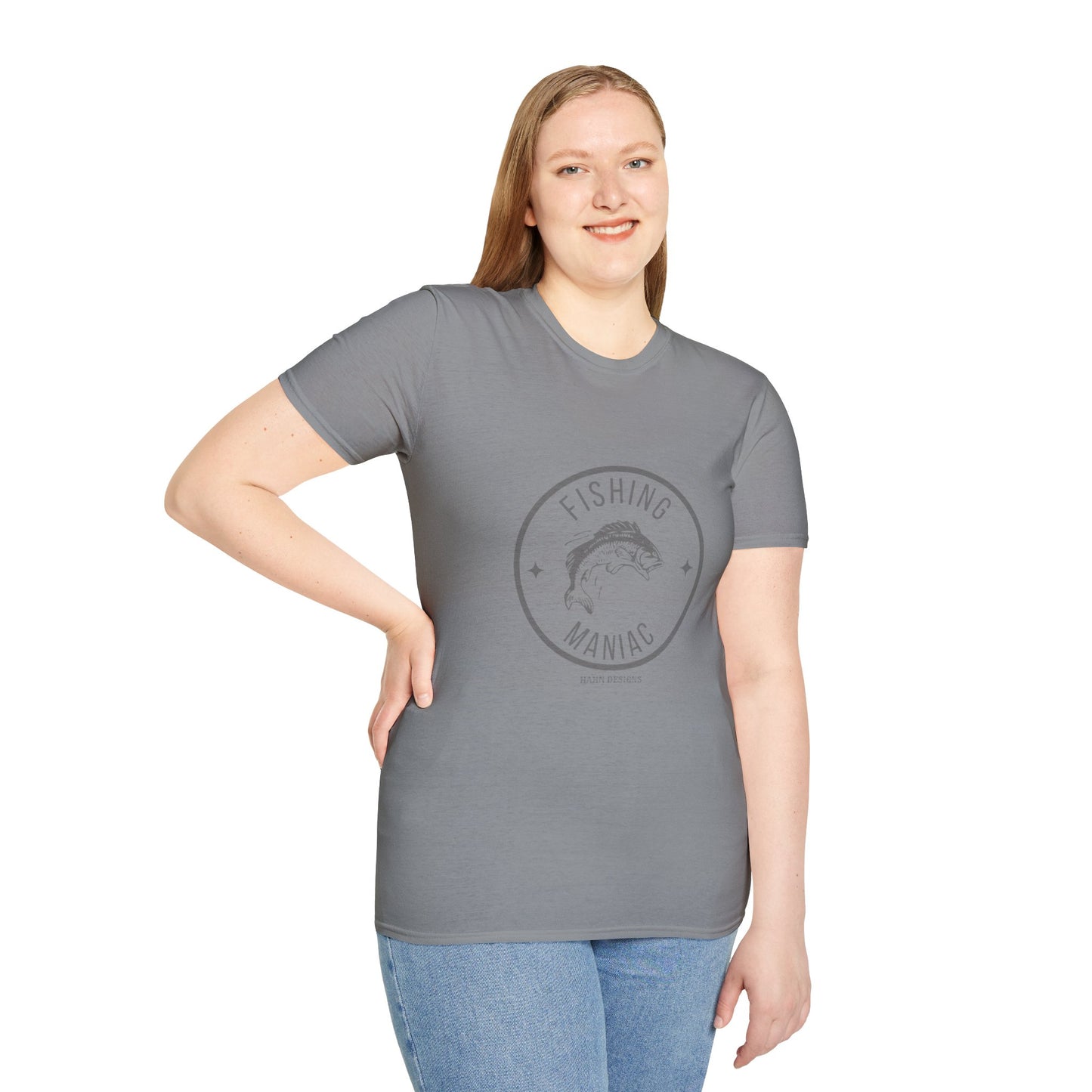 'HAHN' - FISHING MANIAC - UNISEX SOFTSTYLE TEE