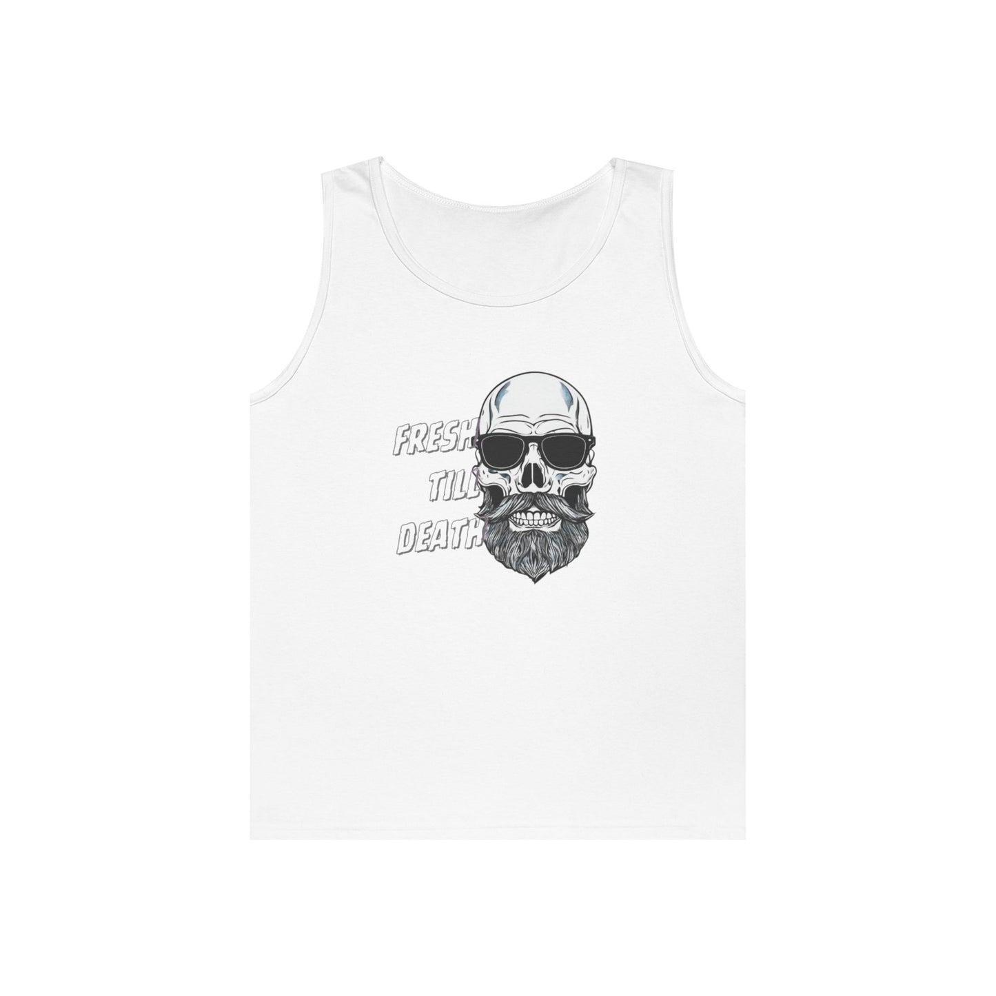 'FRESH TILL DEATH' BALDY - UNISEX HEAVY COTTON TANK TOP