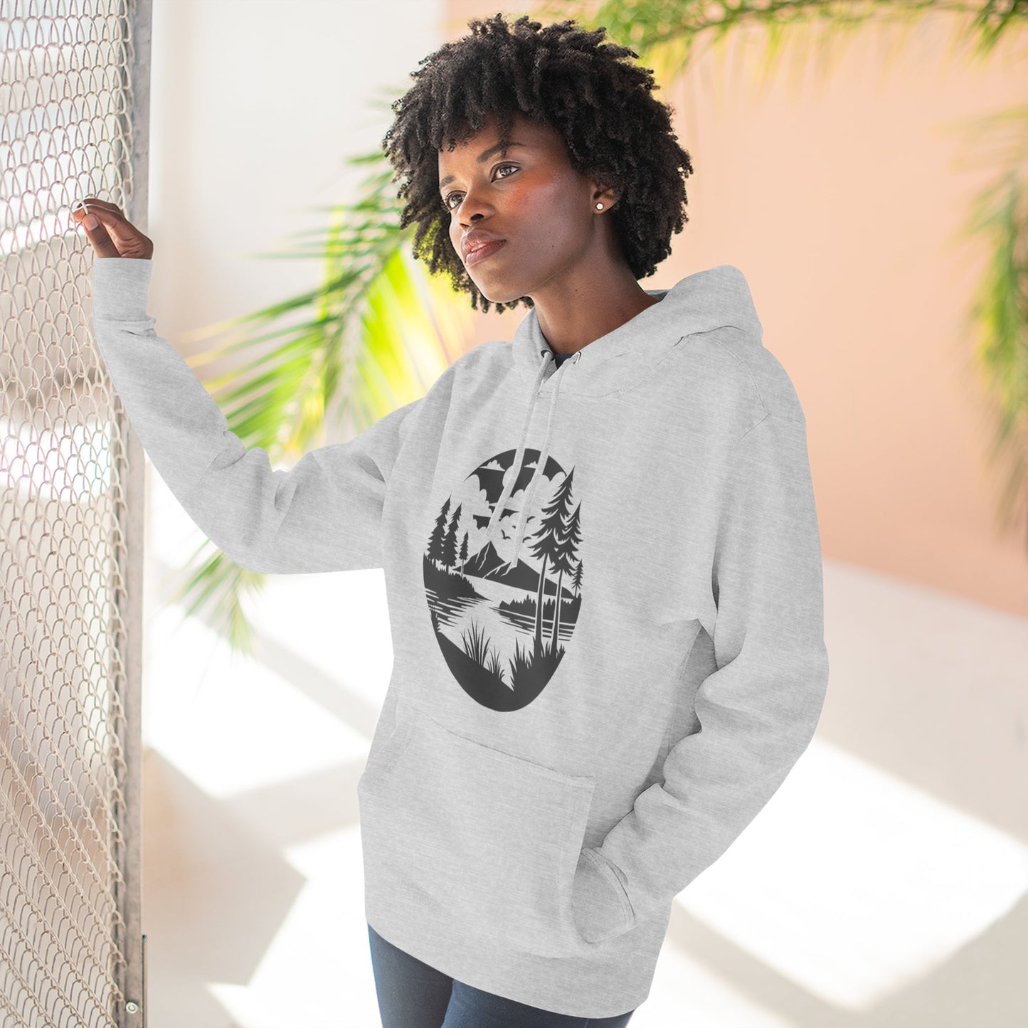 NATURE LOVER - THREE PANEL FLEECE HOODIE