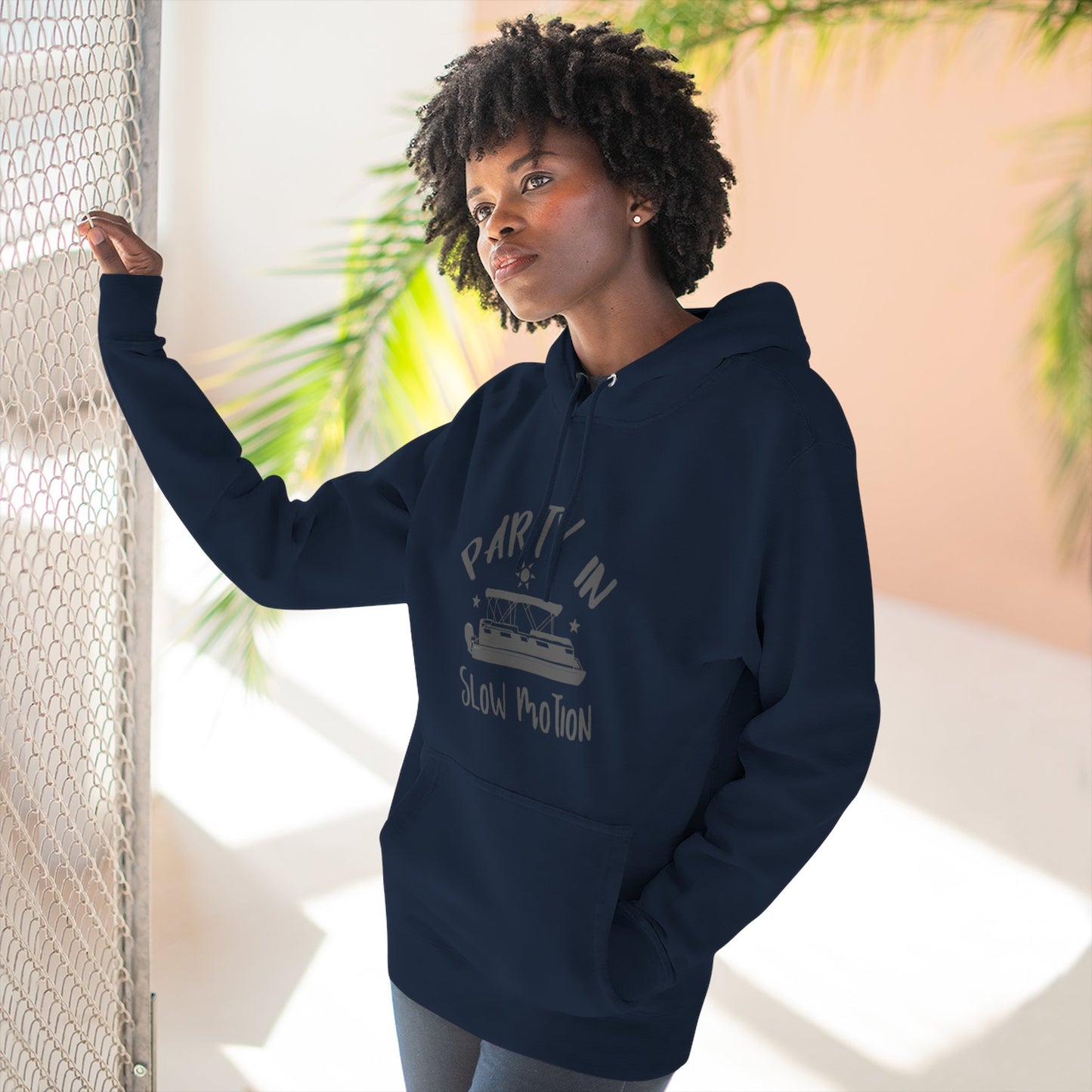 PARTY IN SLOW MOTION - THREE PANEL FLEECE HOODIE