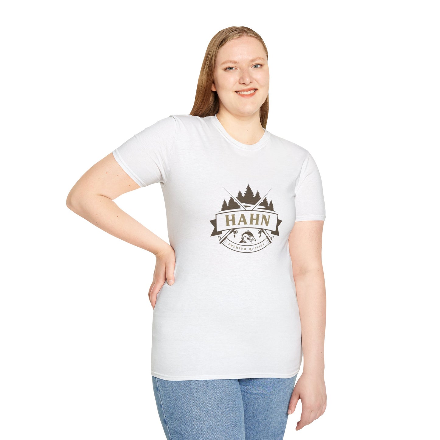 'HAHN' - ROD AND REEL - UNISEX SOFTSTYLE TEE