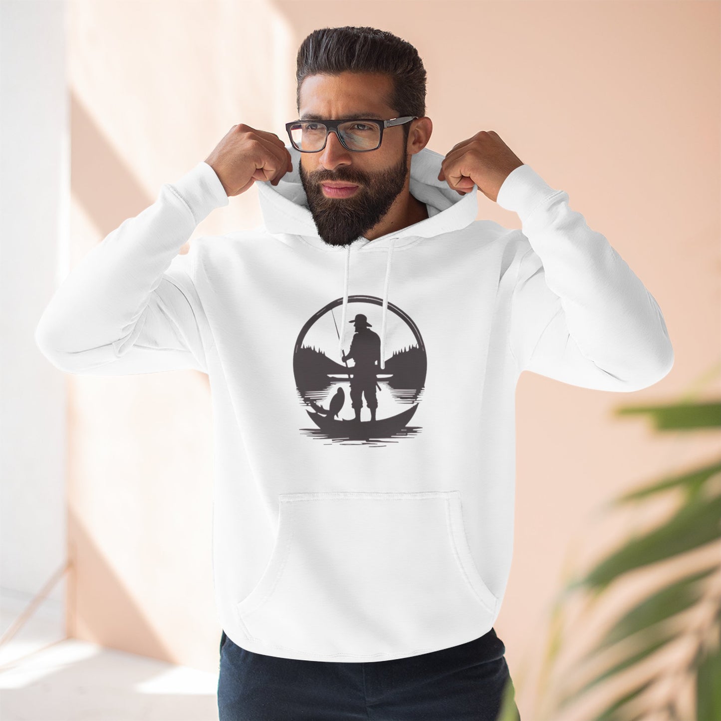 FISH ON - THREE PANEL FLEECE HOODIE