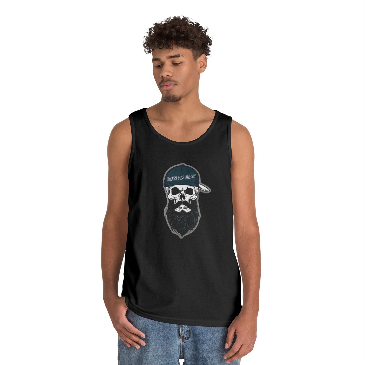 'FRESH TILL DEATH' PUNKIN' - UNISEX HEAVY COTTON TANK TOP