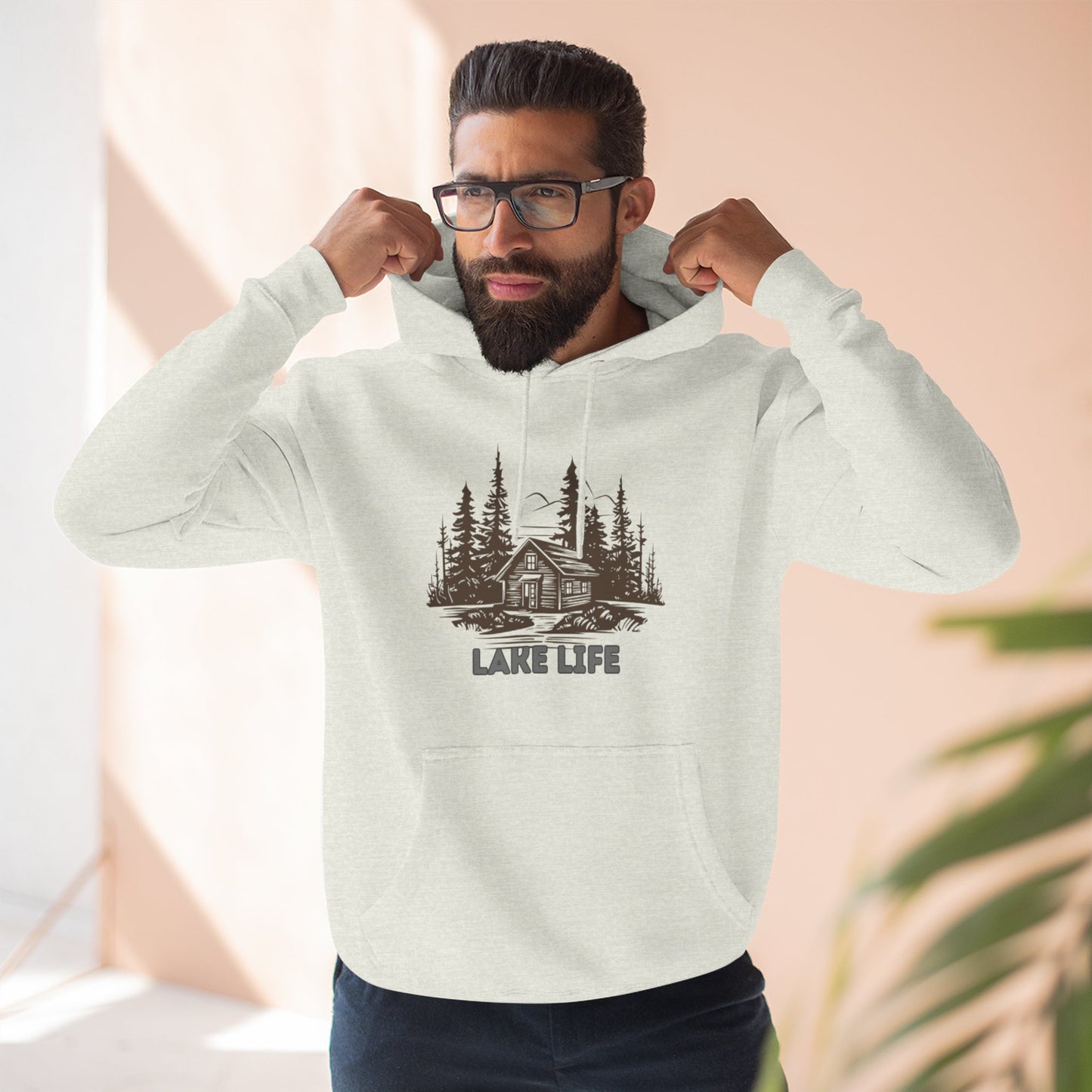 'HAHN' - LAKE LIFE - THREE PANEL FLEECE HOODIE