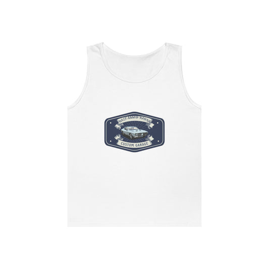 'HALF ASSED HAHNS' CUSTOM GARAGE - UNISEX HEAVY COTTON TANK TOP