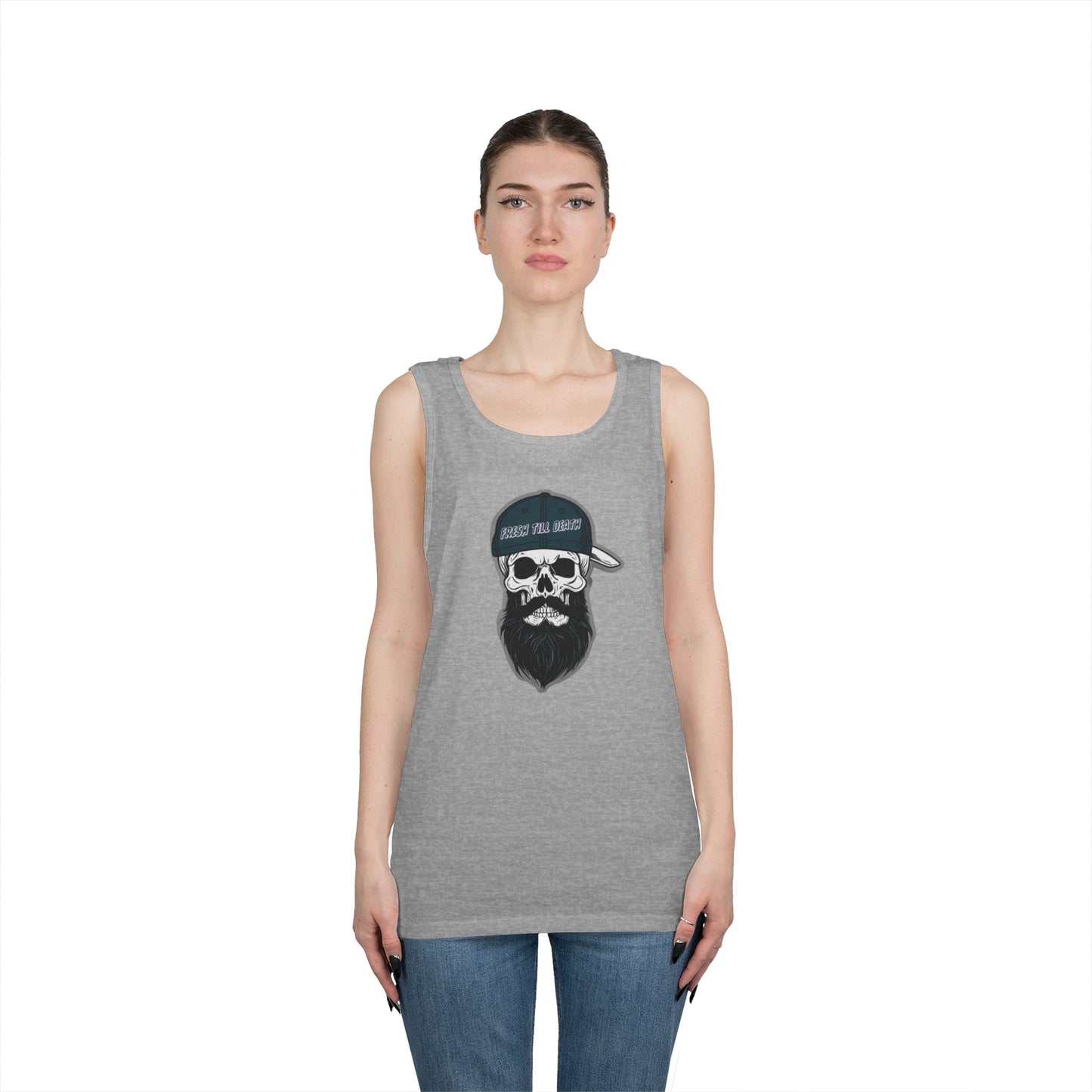 'FRESH TILL DEATH' PUNKIN' - UNISEX HEAVY COTTON TANK TOP