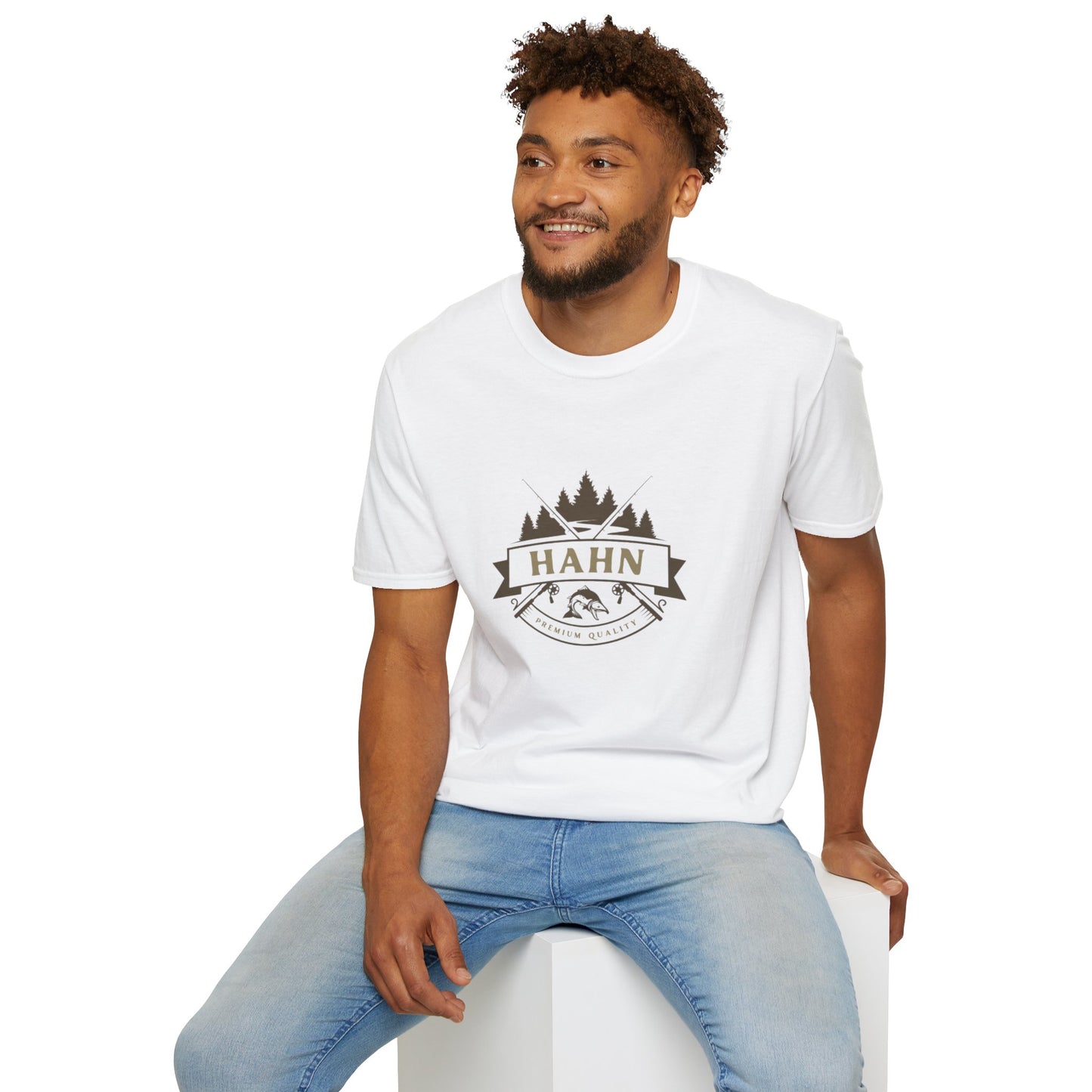 'HAHN' - ROD AND REEL - UNISEX SOFTSTYLE TEE