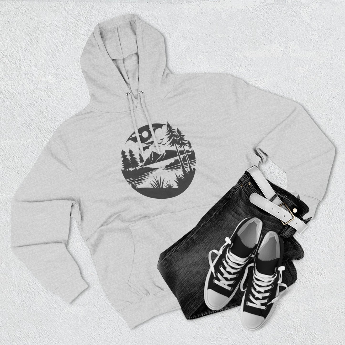 NATURE LOVER - THREE PANEL FLEECE HOODIE