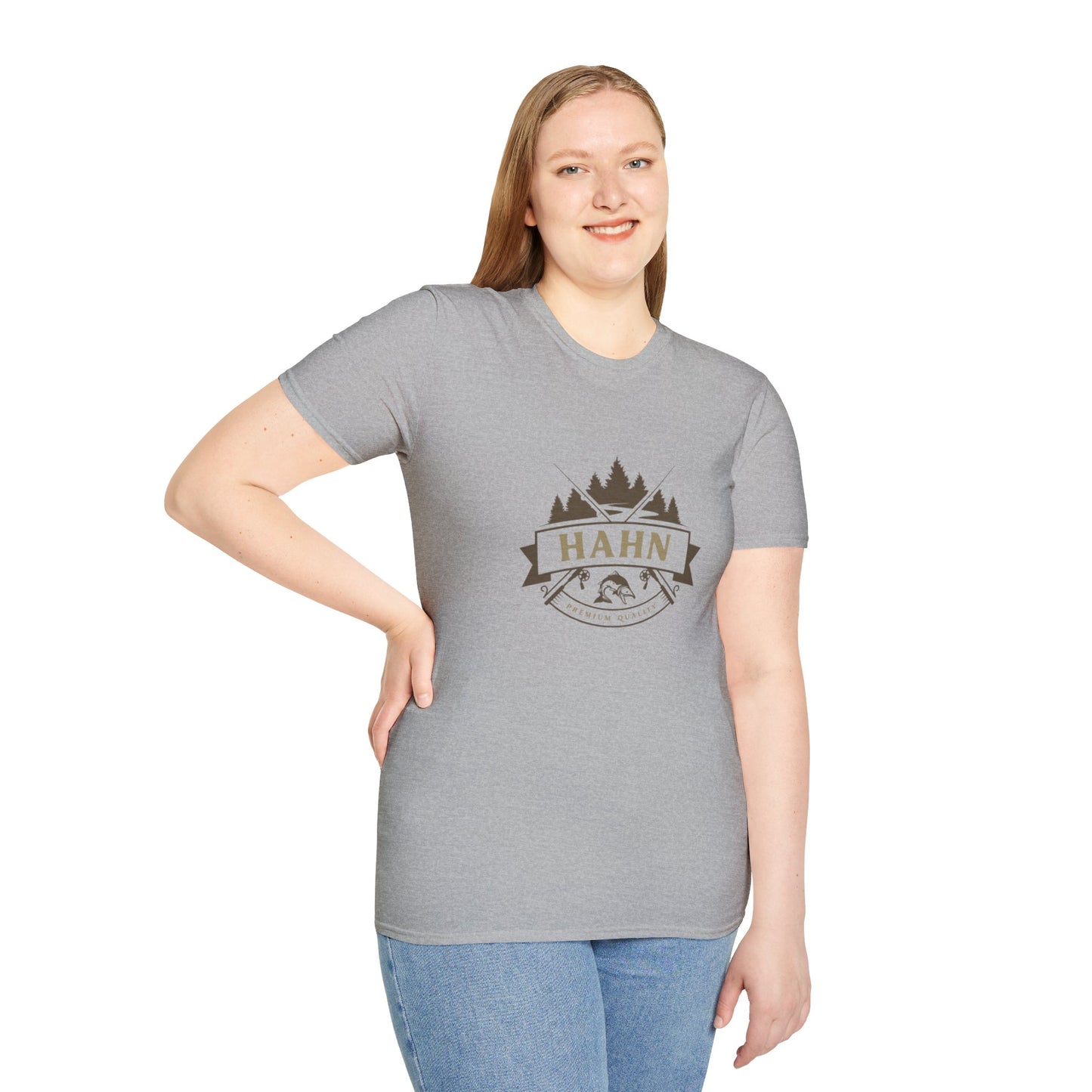 'HAHN' - ROD AND REEL - UNISEX SOFTSTYLE TEE