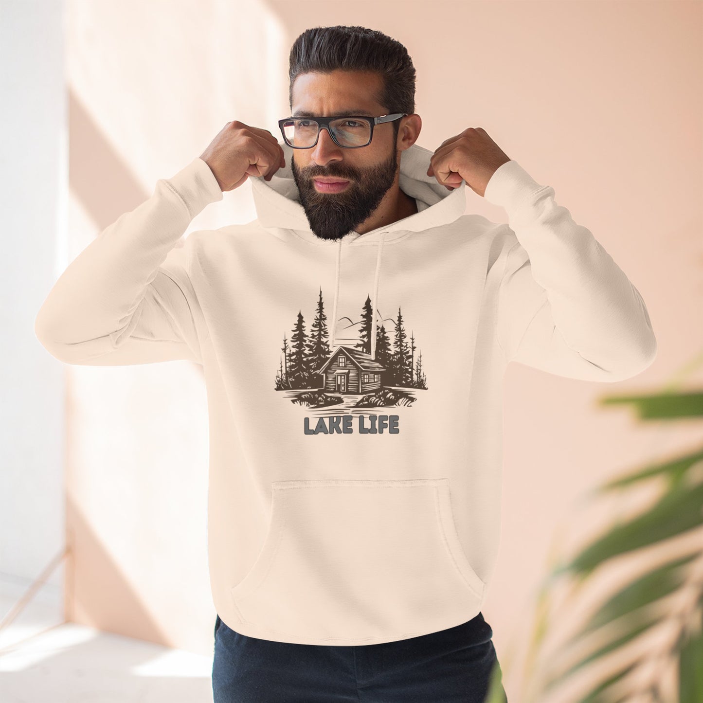 'HAHN' - LAKE LIFE - THREE PANEL FLEECE HOODIE