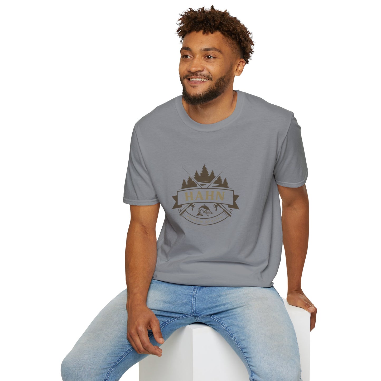 'HAHN' - ROD AND REEL - UNISEX SOFTSTYLE TEE
