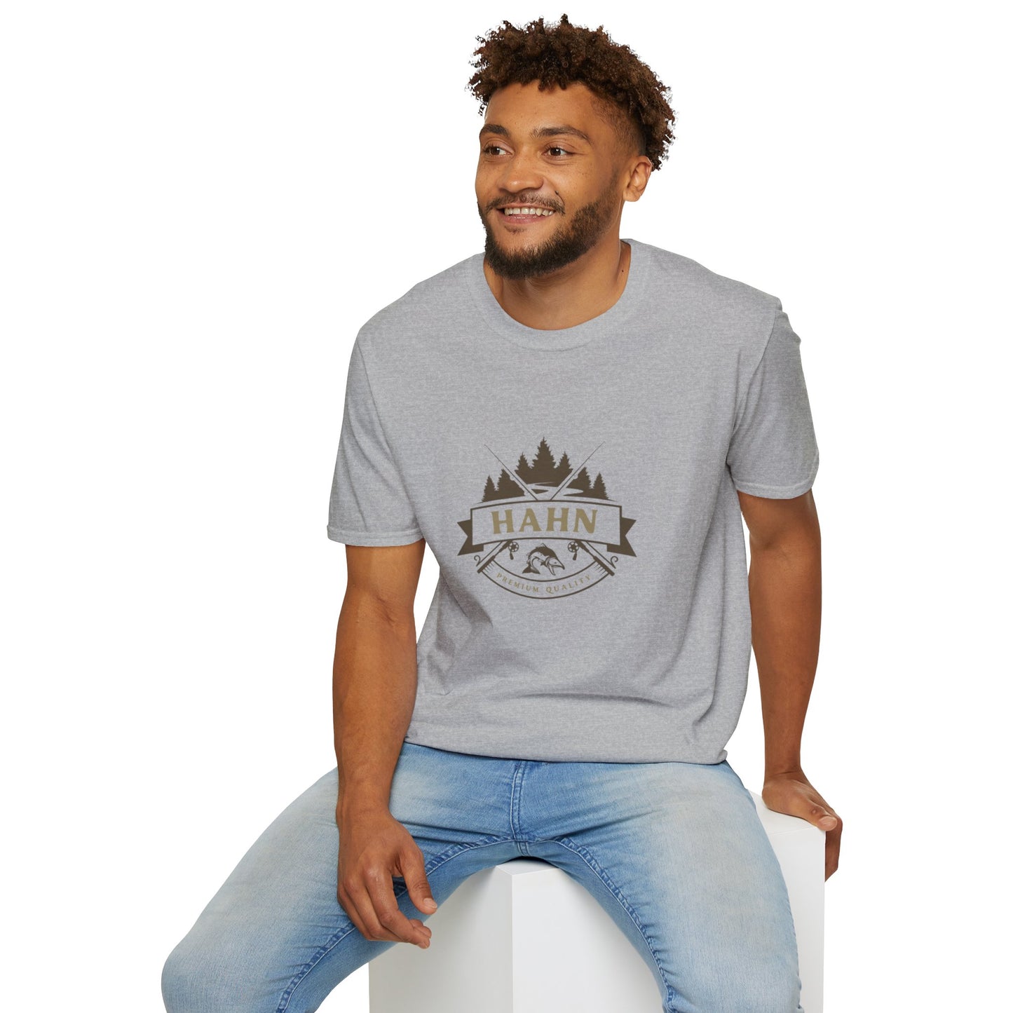 'HAHN' - ROD AND REEL - UNISEX SOFTSTYLE TEE