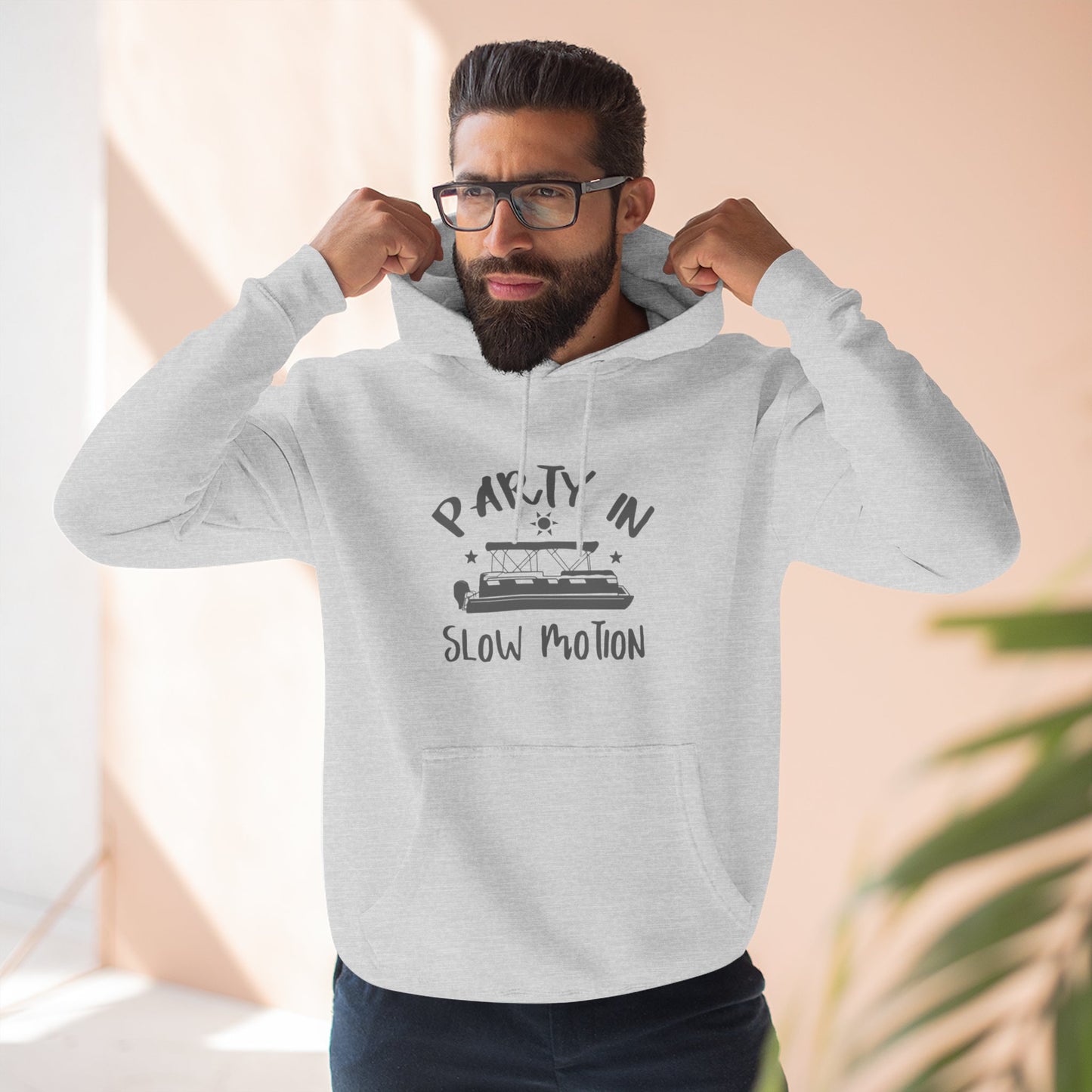 PARTY IN SLOW MOTION - THREE PANEL FLEECE HOODIE