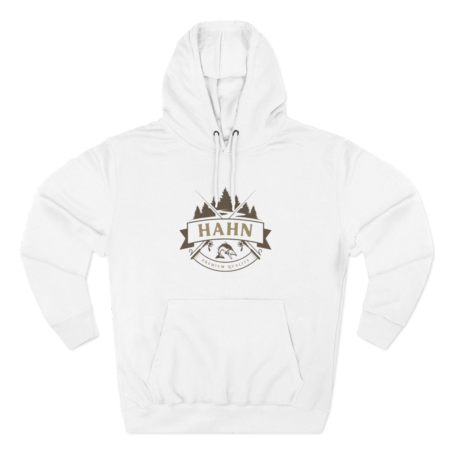 'HAHN' - ROD AND REEL - THREE PANEL FLEECE HOODIE