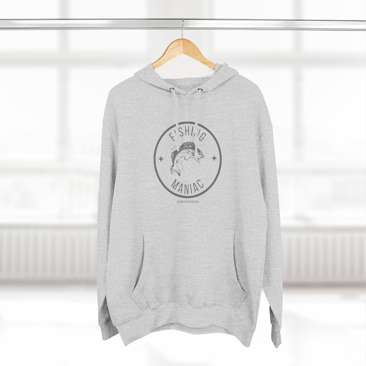'HAHN' - FISHING MANIAC - THREE PANEL FLEECE HOODIE