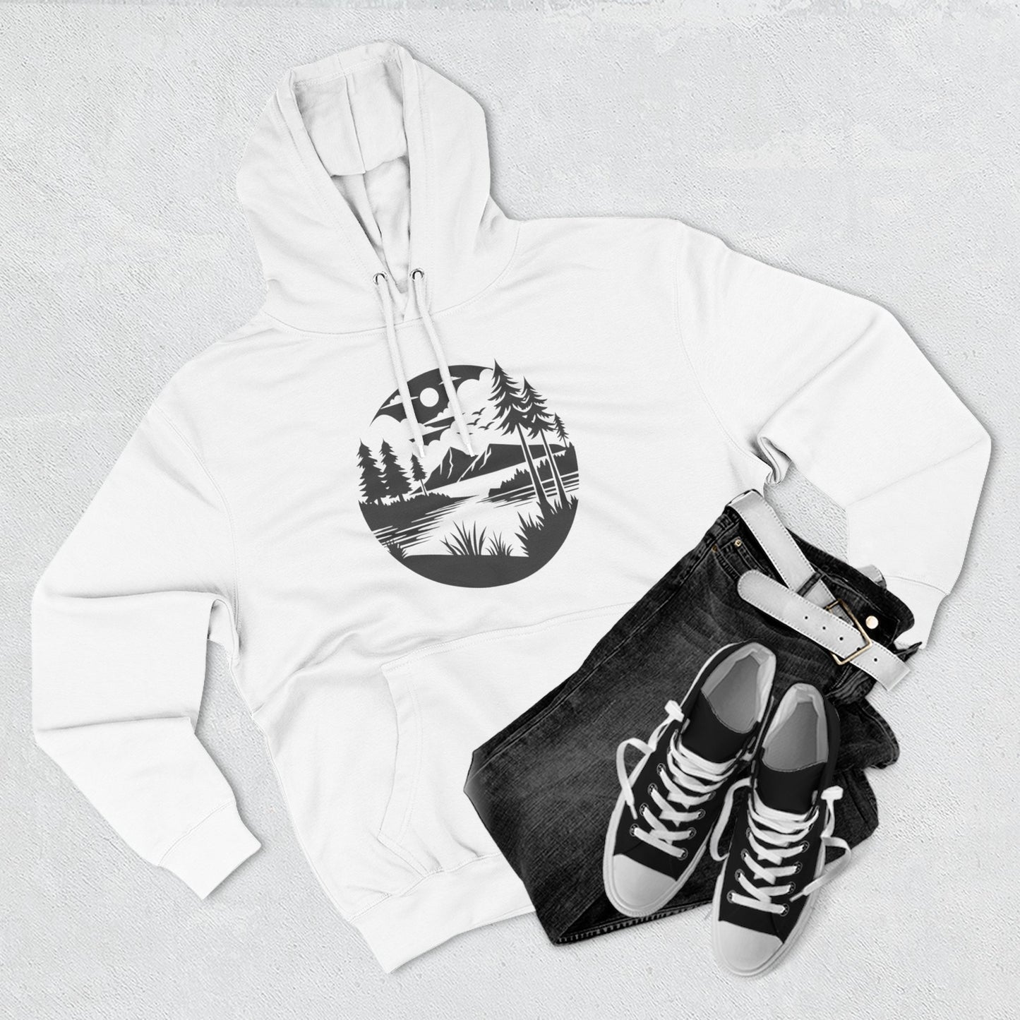 NATURE LOVER - THREE PANEL FLEECE HOODIE