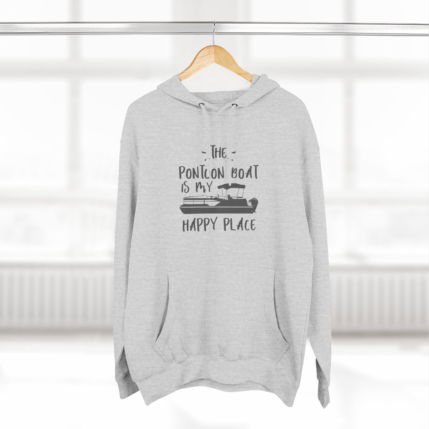 HAPPY PLACE - THREE PANEL FLEECE HOODIE