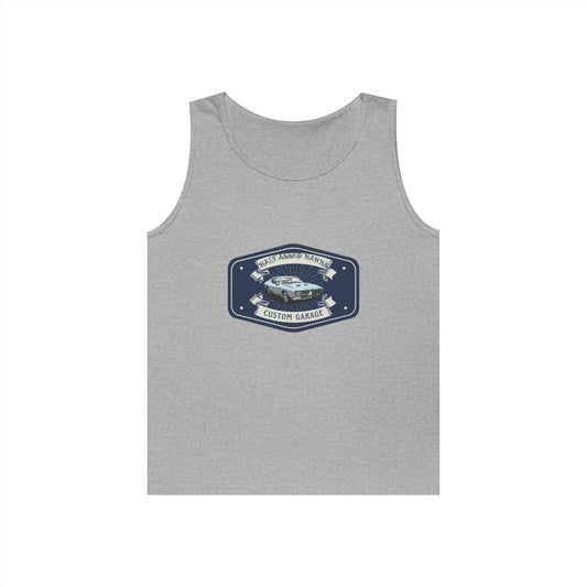 'HALF ASSED HAHNS' CUSTOM GARAGE - UNISEX HEAVY COTTON TANK TOP