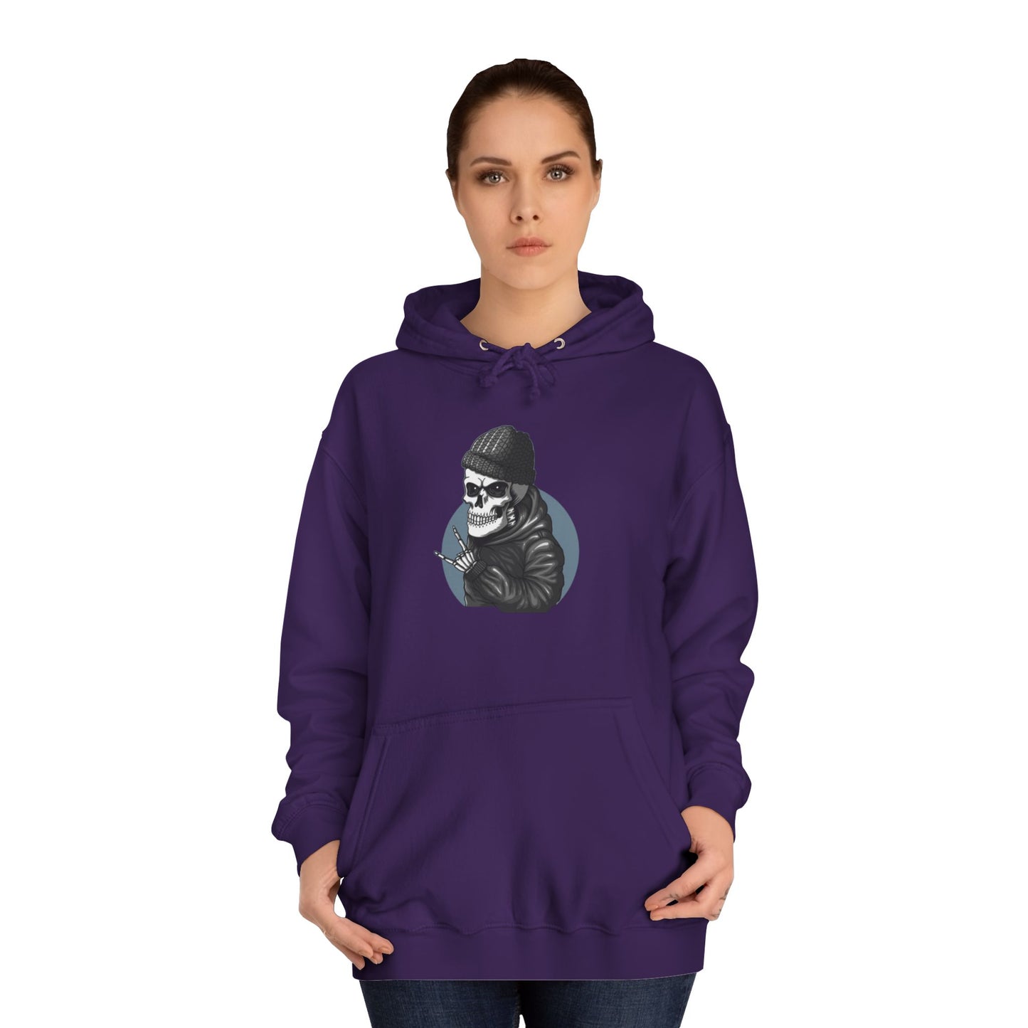 Skull Unisex College Hoodie - Streetwear Casual Style