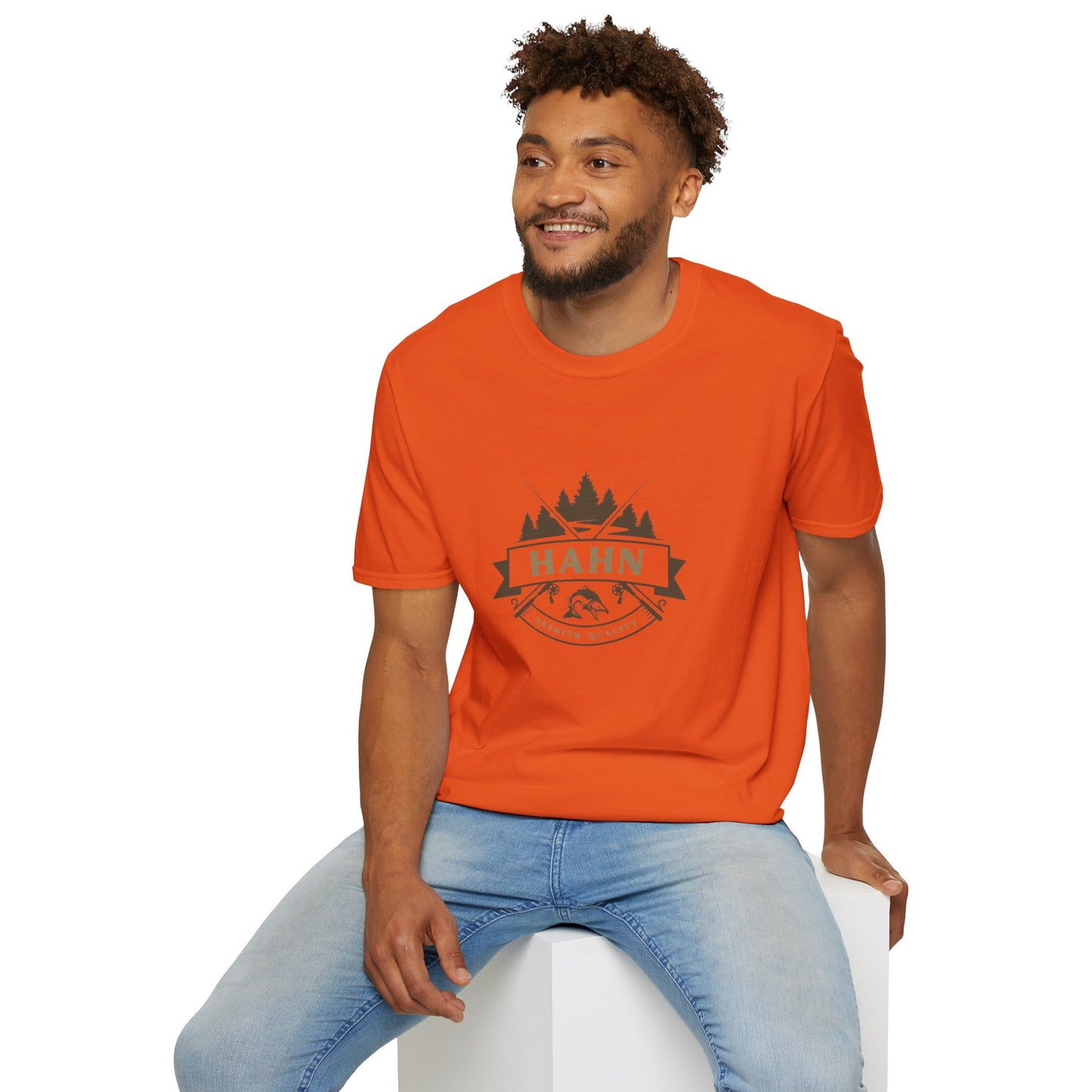 'HAHN' - ROD AND REEL - UNISEX SOFTSTYLE TEE