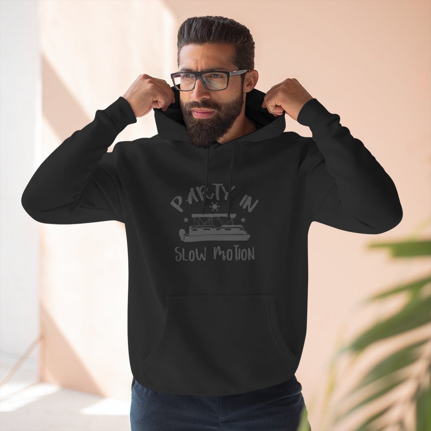PARTY IN SLOW MOTION - THREE PANEL FLEECE HOODIE