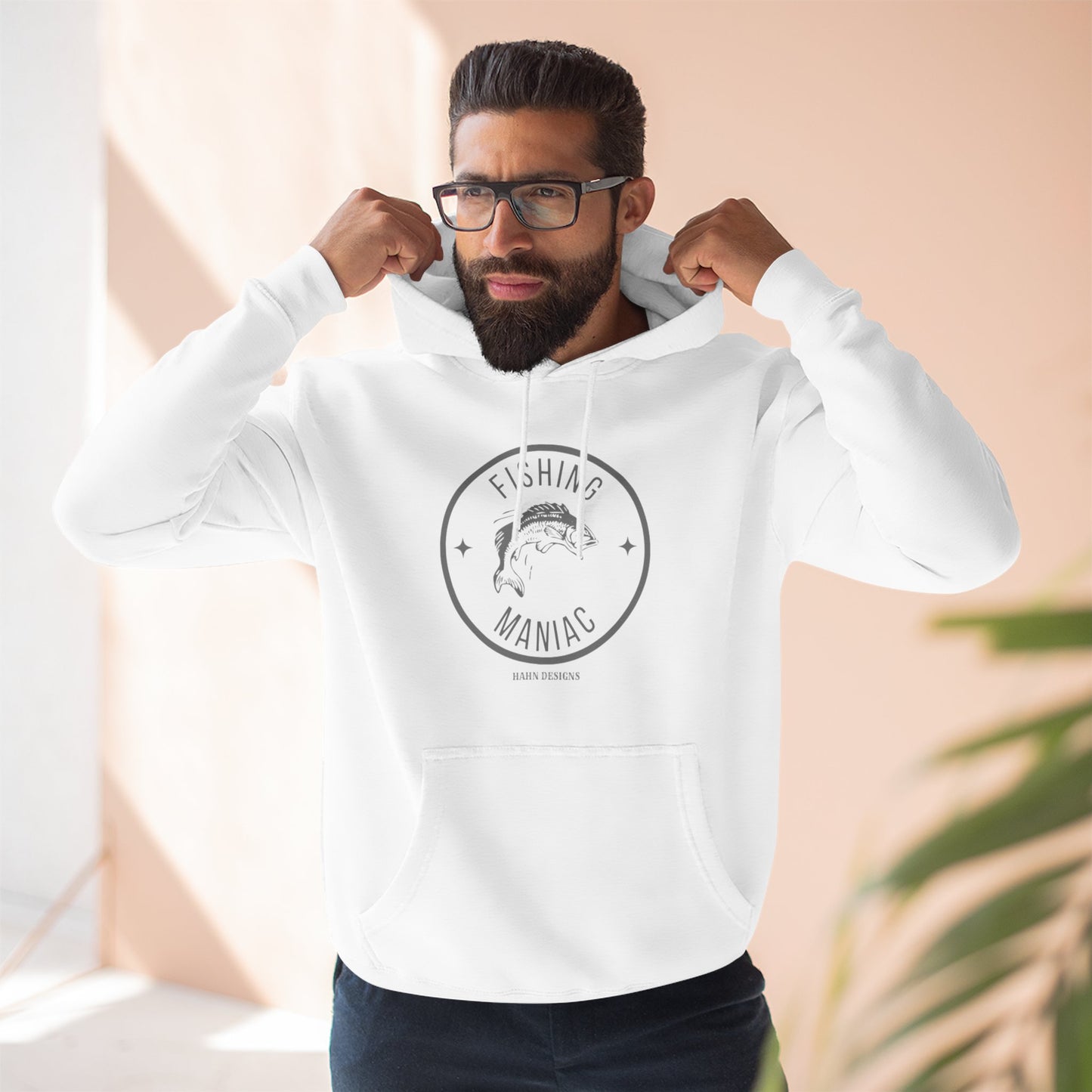 'HAHN' - FISHING MANIAC - THREE PANEL FLEECE HOODIE