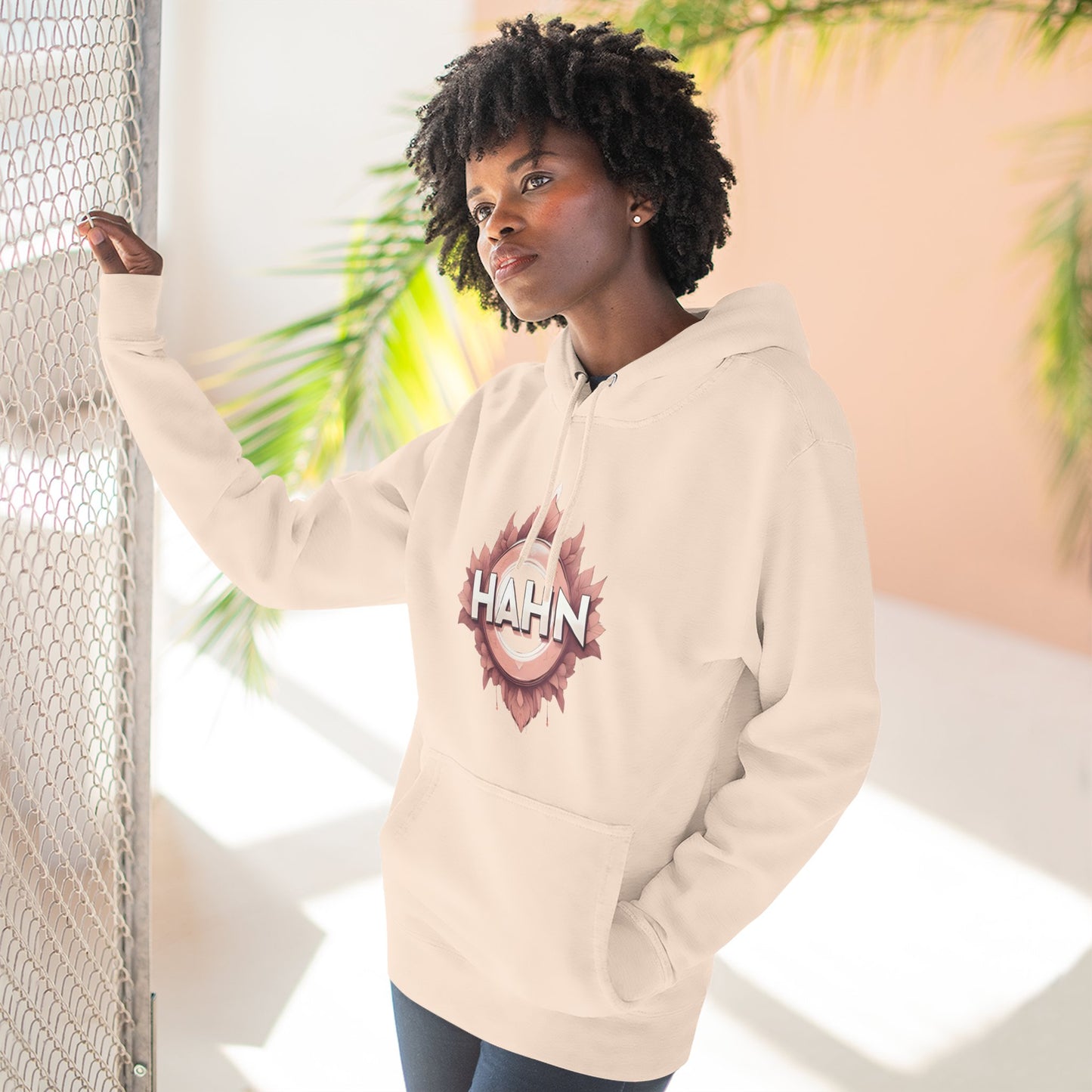 'HAHN' - WOMENS THREE PANEL FLEECE HOODIE