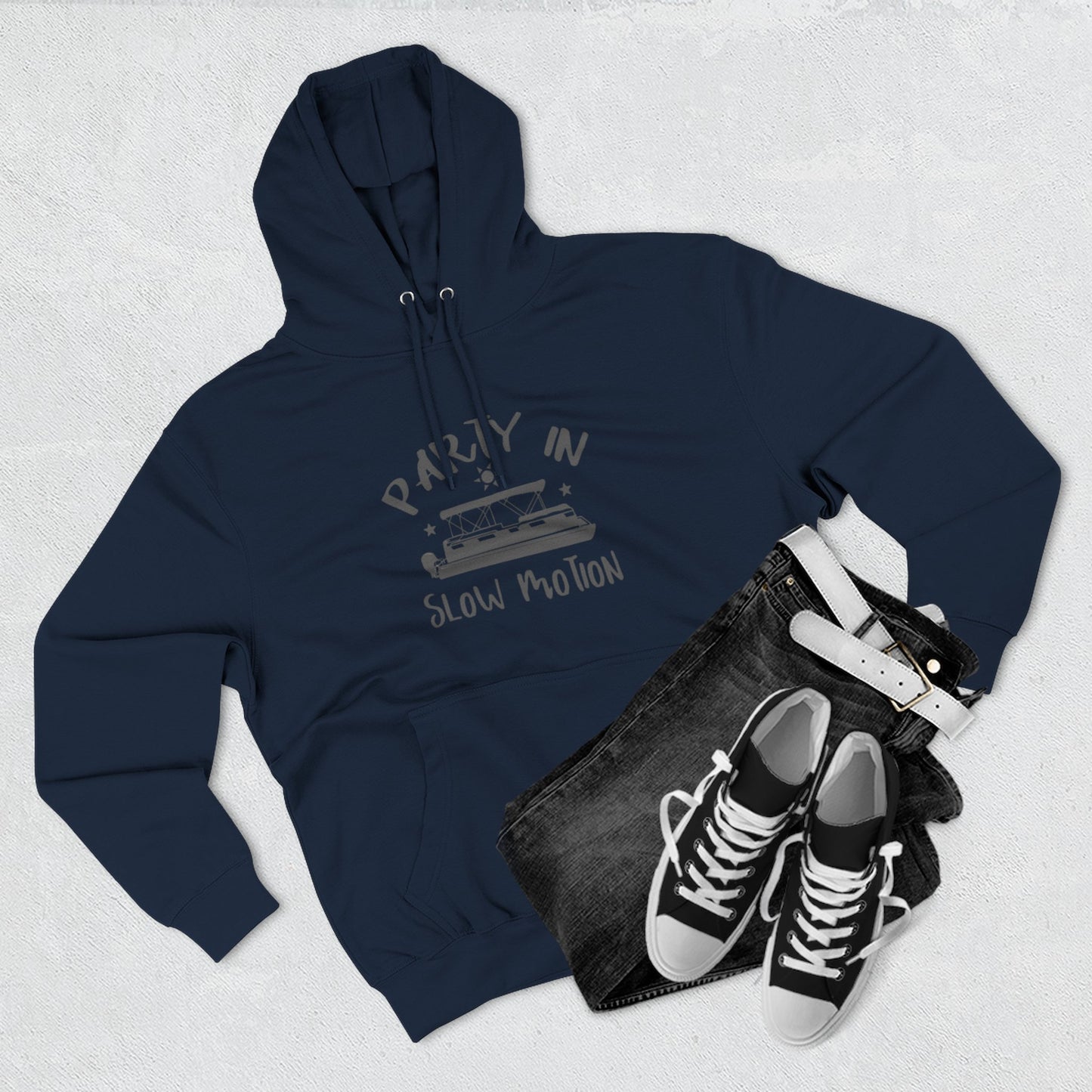 PARTY IN SLOW MOTION - THREE PANEL FLEECE HOODIE