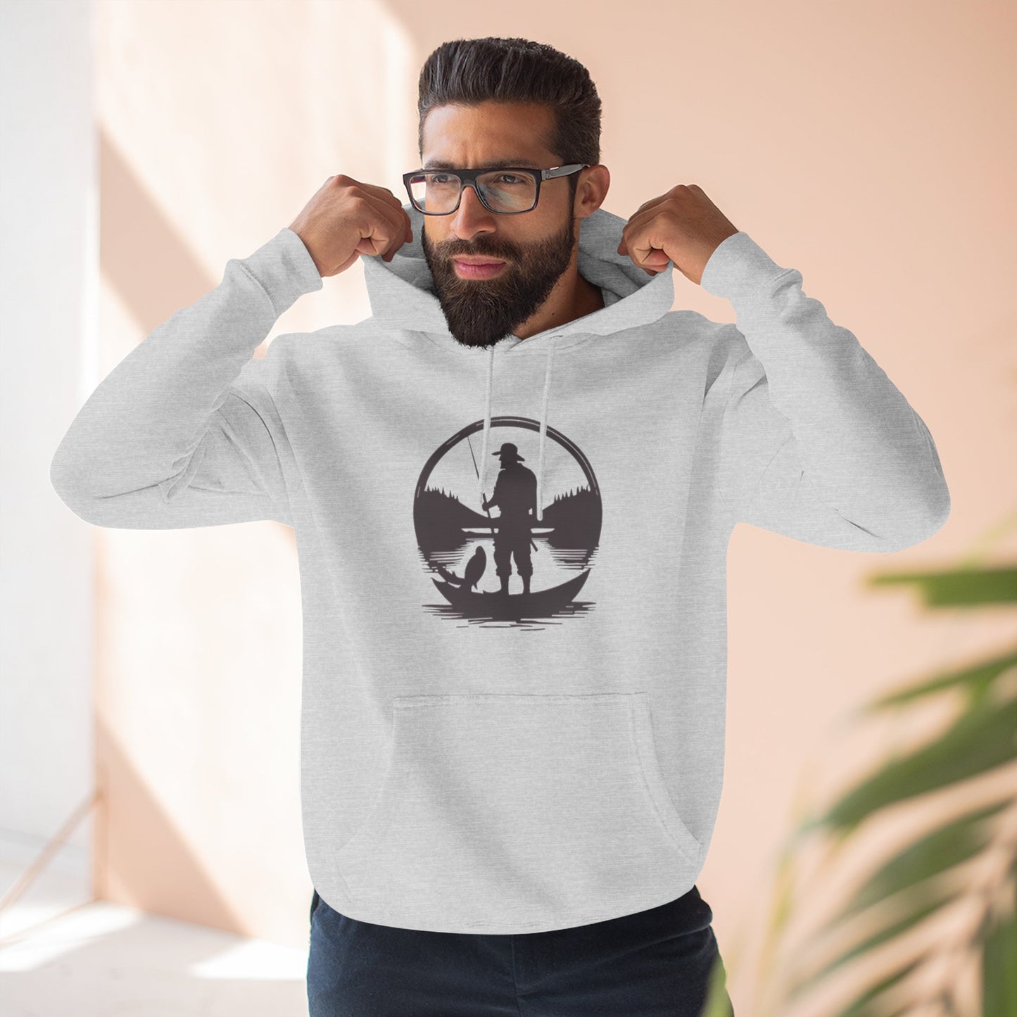 FISH ON - THREE PANEL FLEECE HOODIE
