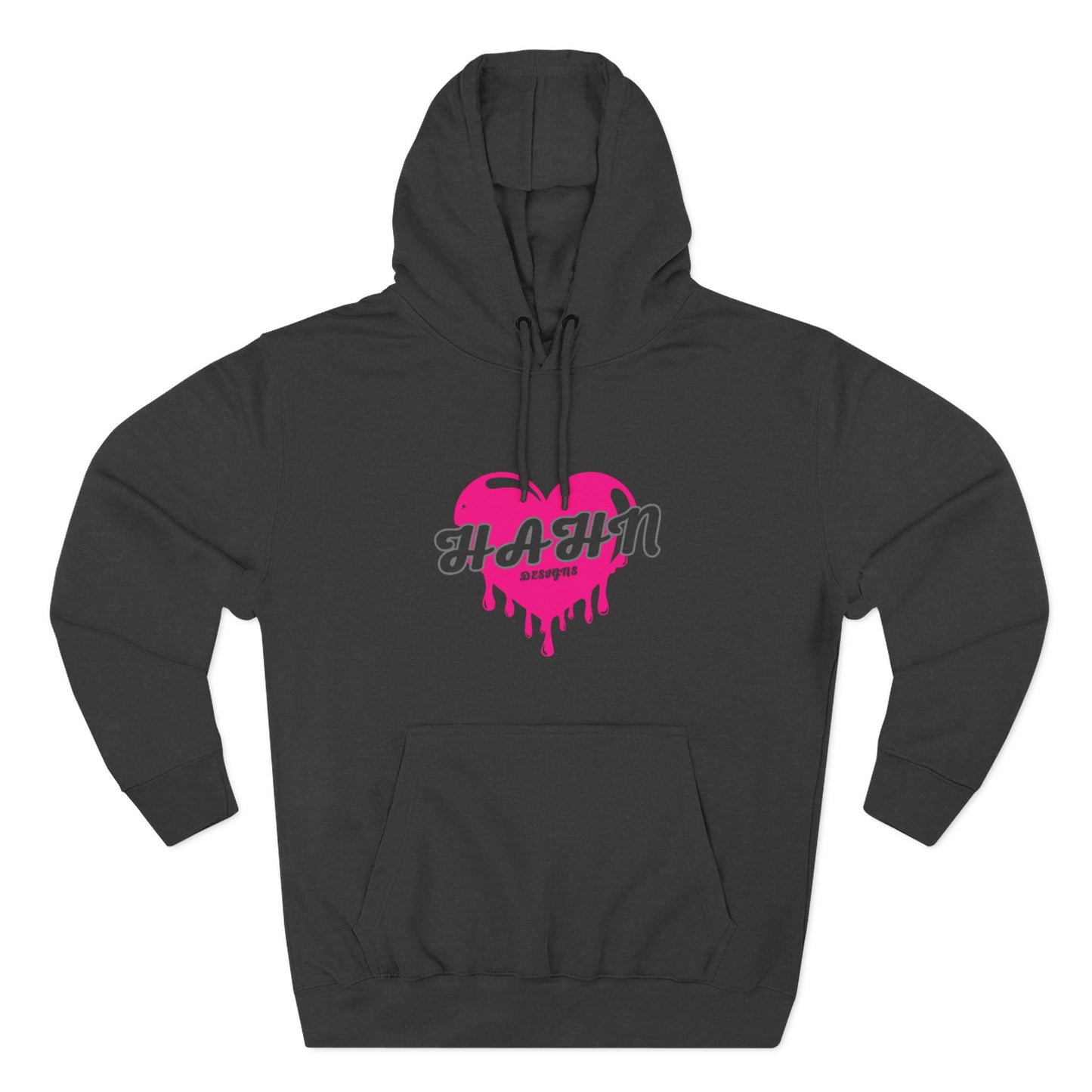 'HAHN' BLEEDING HEART - WOMENS FLEECE THREE PANEL HOODIE